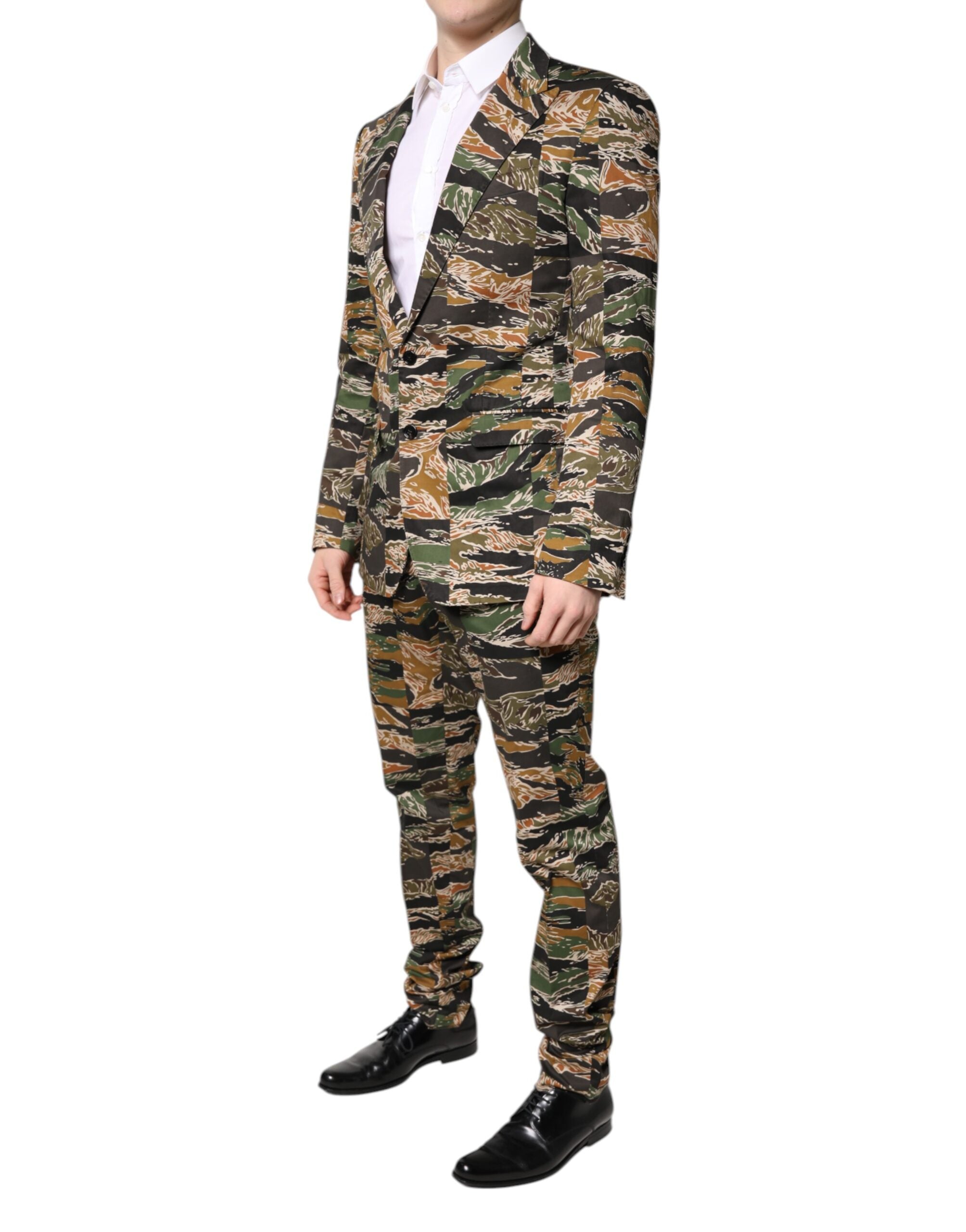 Dolce & Gabbana Multicolor TAORMINA Single Breasted 2 Piece Men's Suit