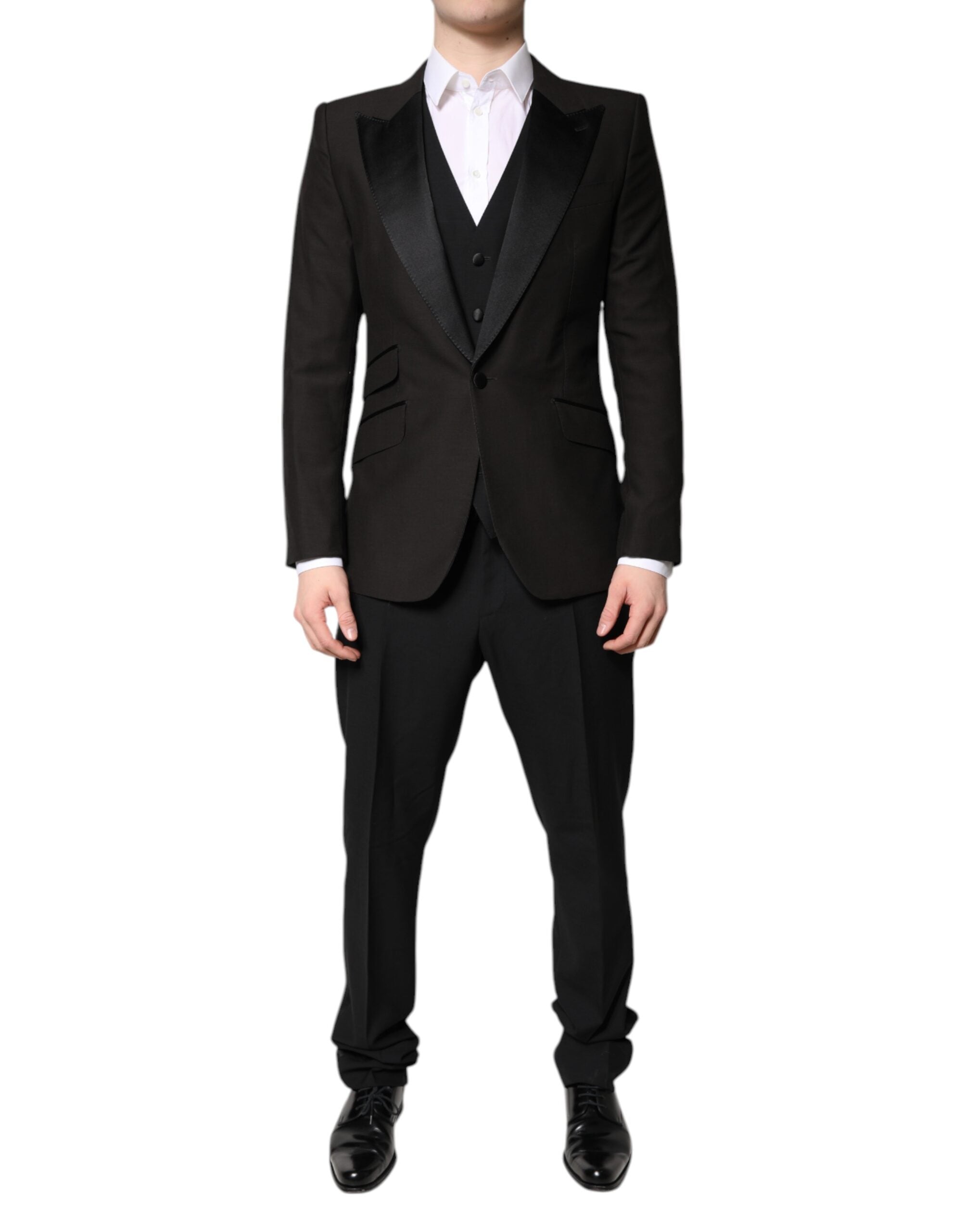 Dolce & Gabbana Dark Gray Single Breasted Formal 3 Piece Men's Suit