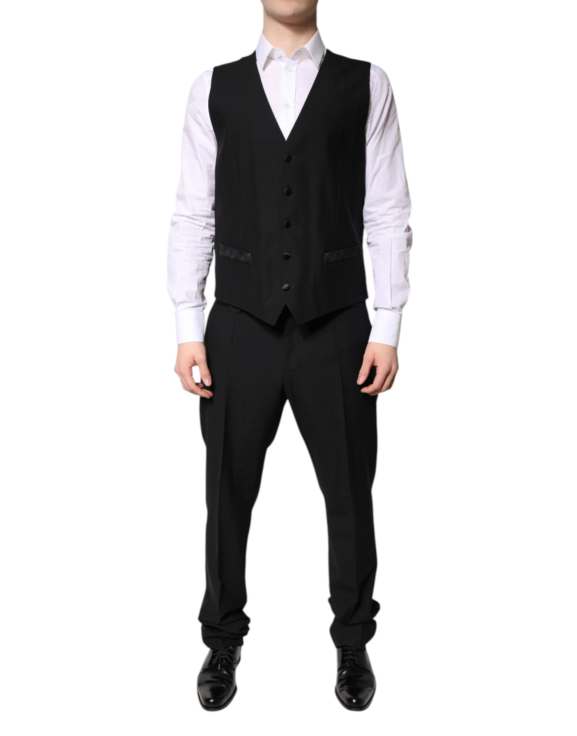 Dolce & Gabbana Dark Gray Single Breasted Formal 3 Piece Men's Suit