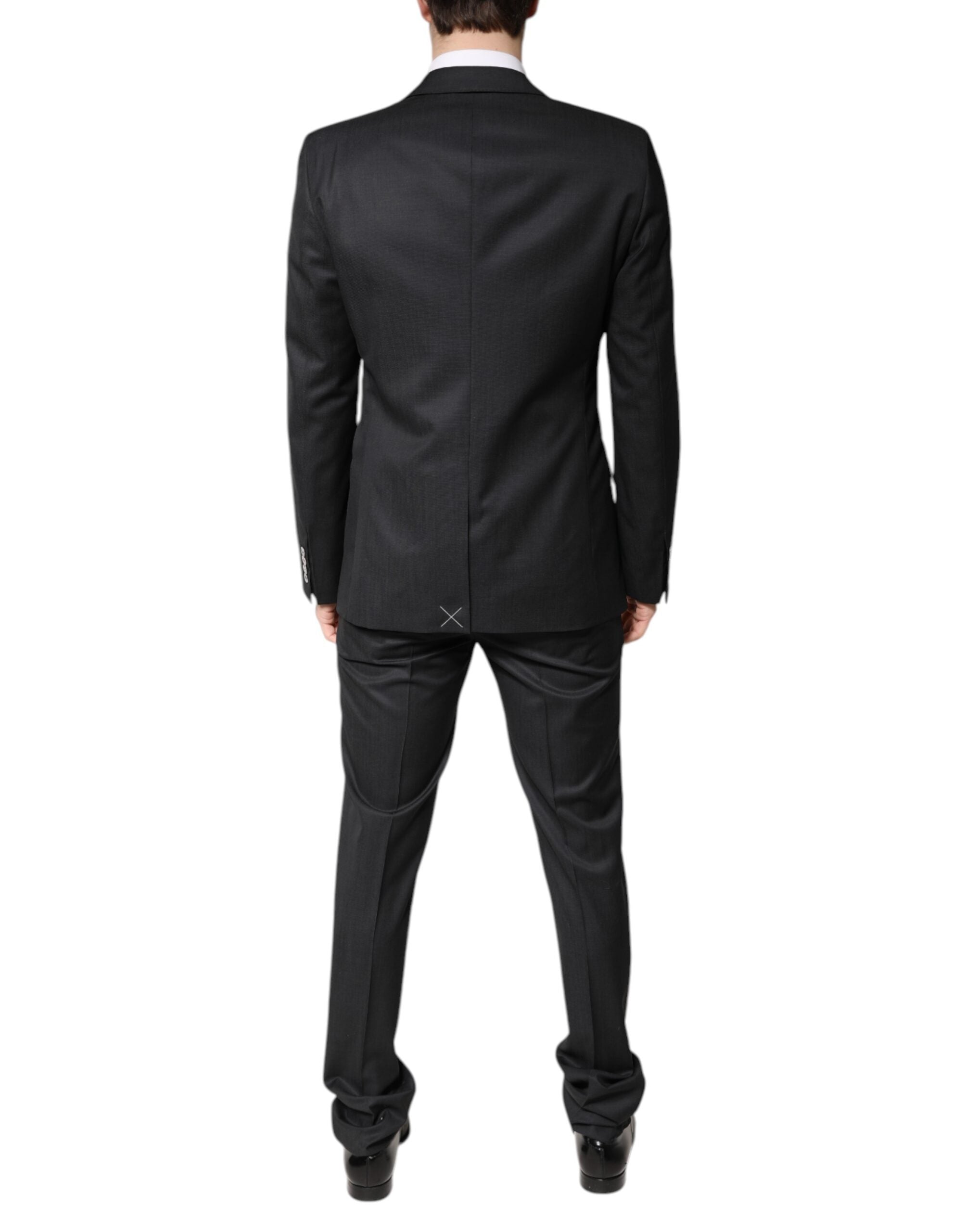 Dolce & Gabbana Dark Gray Wool Single Breasted 2 Piece Men's Suit (Pre-Owned)