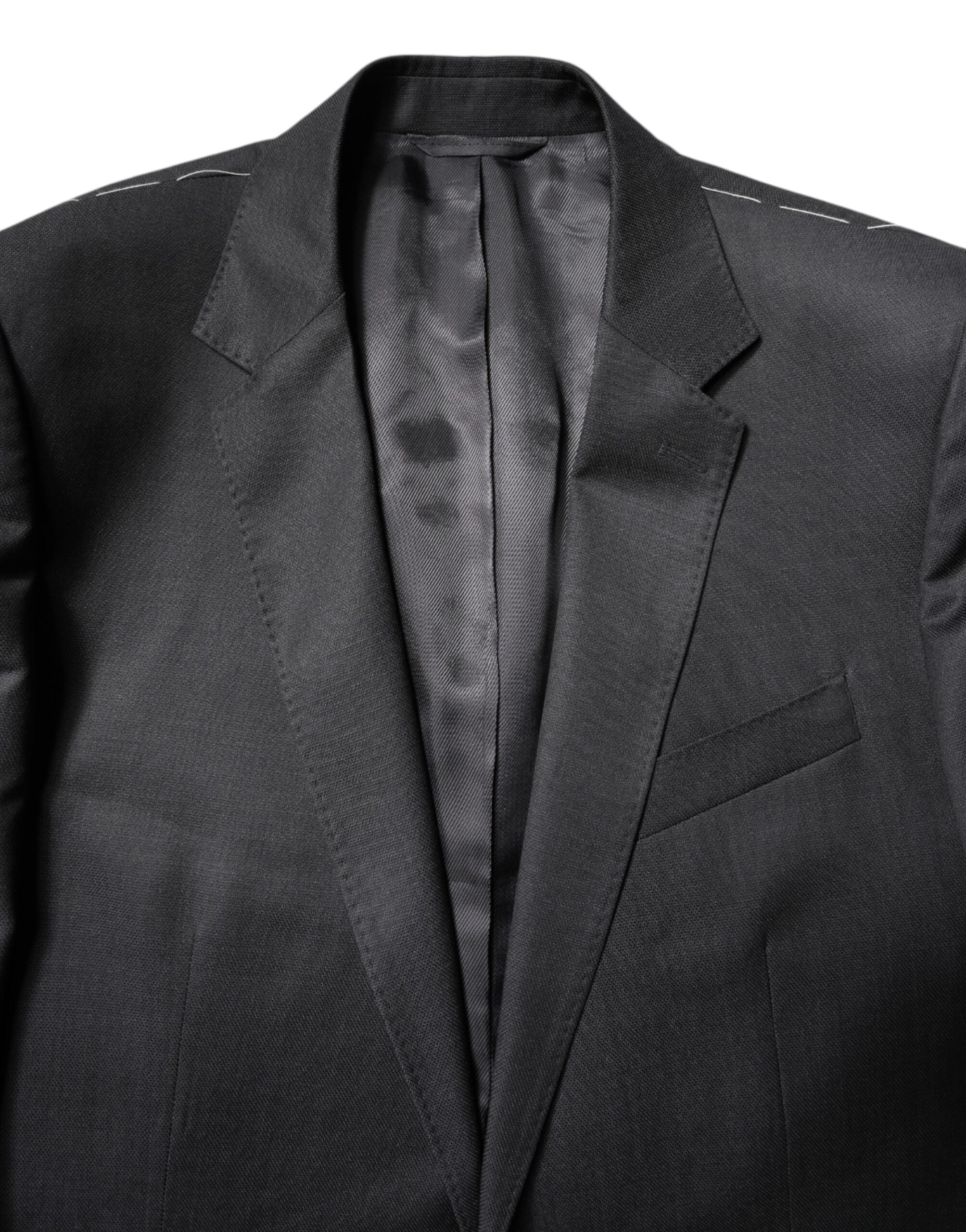 Dolce & Gabbana Dark Gray Wool Single Breasted 2 Piece Men's Suit (Pre-Owned)