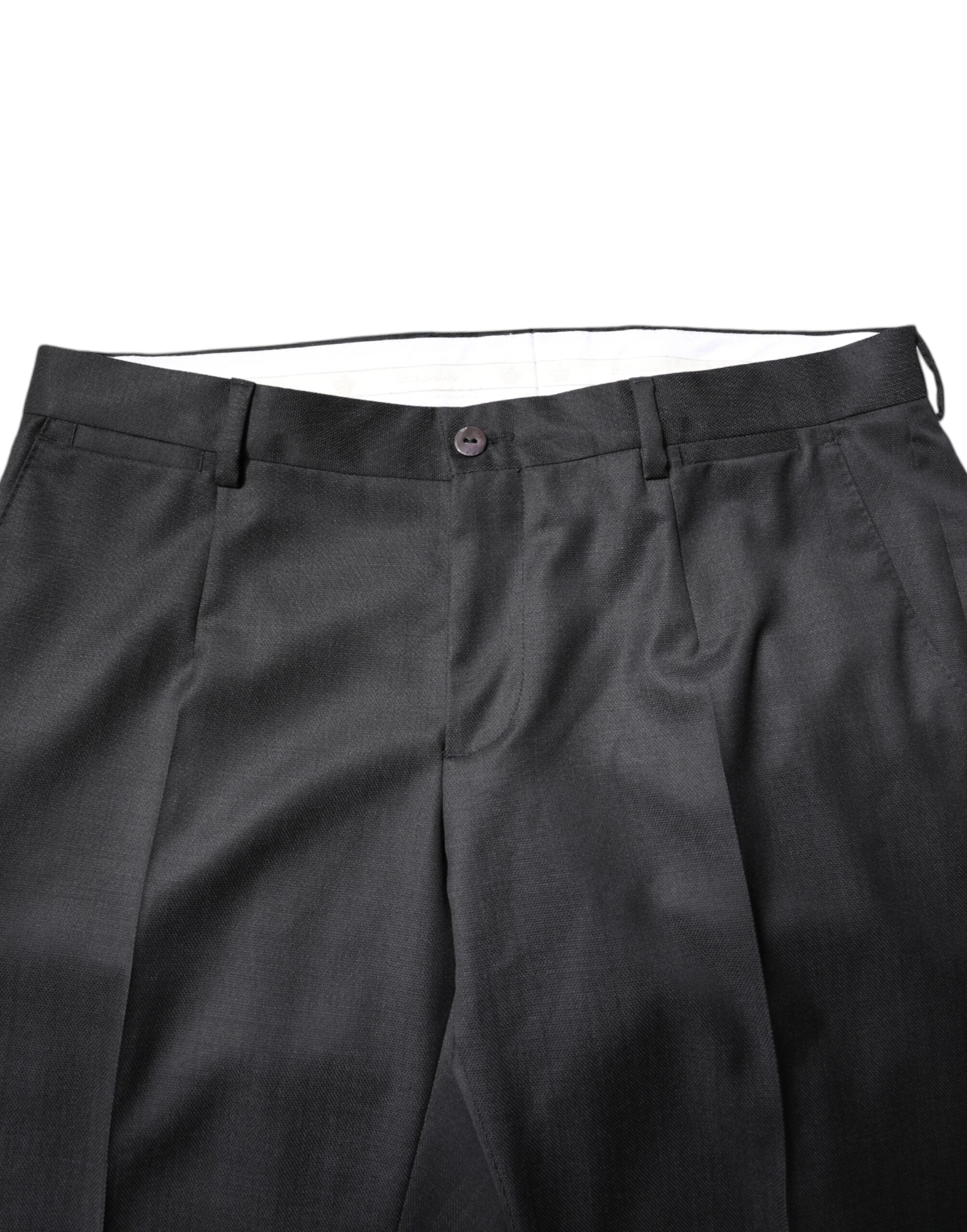 Dolce & Gabbana Dark Gray Wool Single Breasted 2 Piece Men's Suit (Pre-Owned)