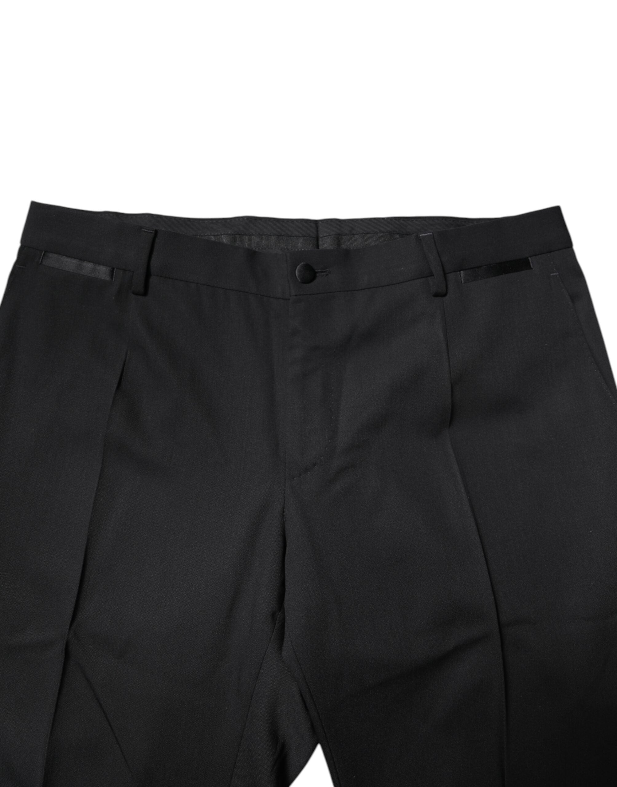 Dolce & Gabbana Black Wool Single Breasted 2 Piece Men's Suit