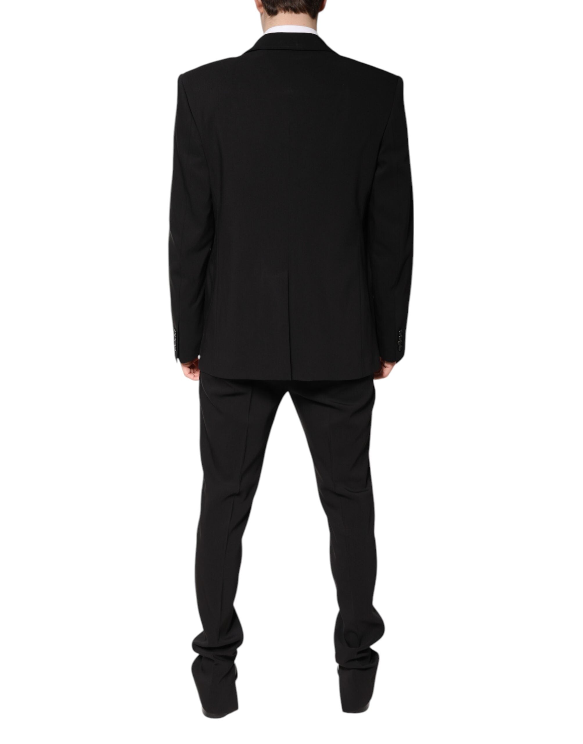 Dolce & Gabbana Black Cotton Single Breasted 2 Piece Men's Suit (Pre-Owned)