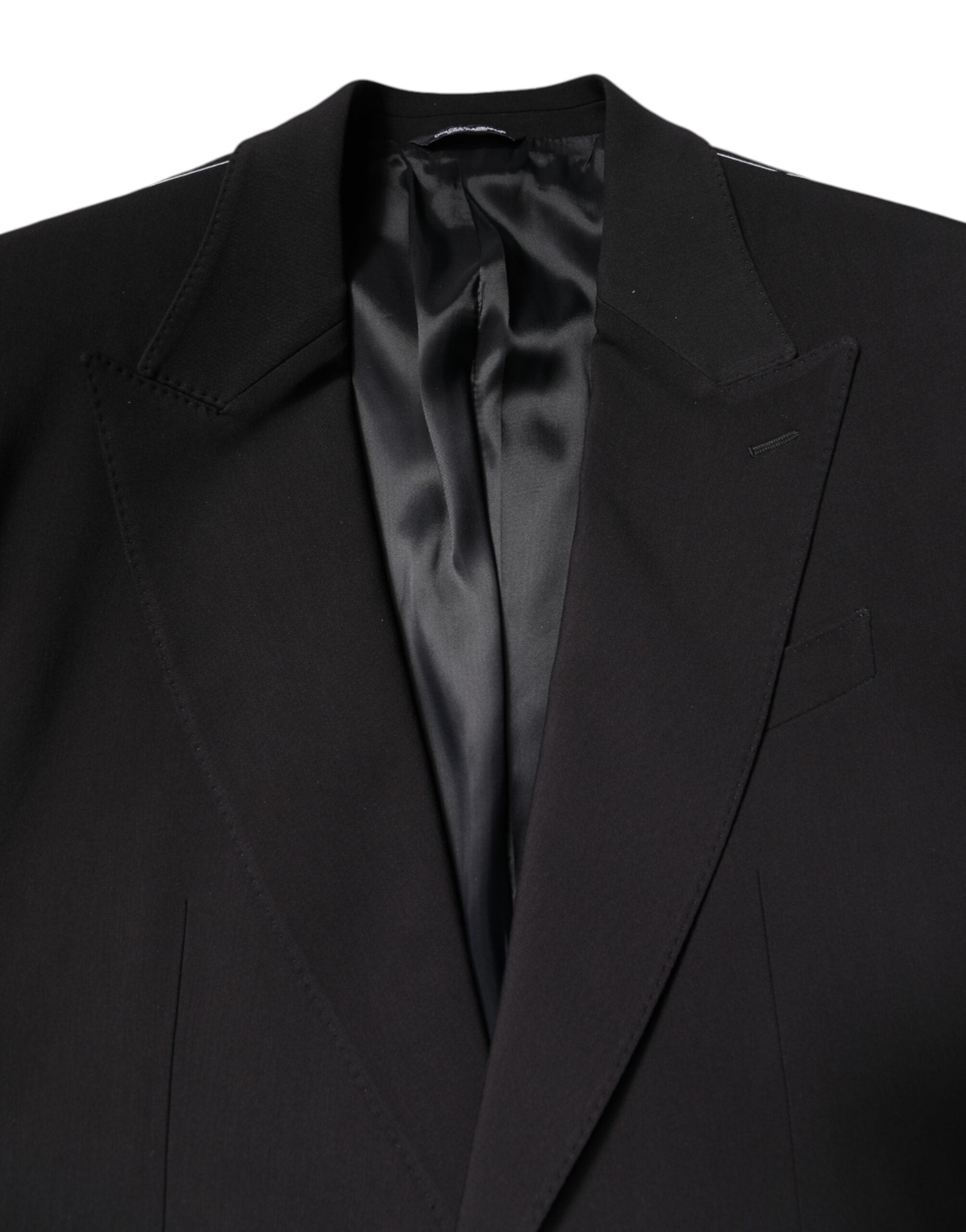 Dolce & Gabbana Black Cotton Single Breasted 2 Piece Men's Suit (Pre-Owned)