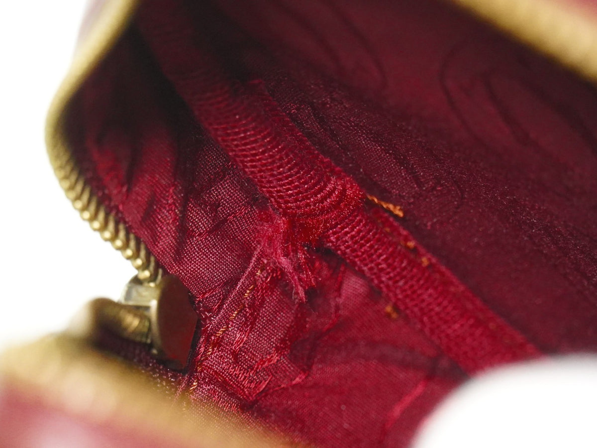 Cartier Must De Cartier Leather Burgundy Leather Shoulder Bag Bag (Pre-Owned)