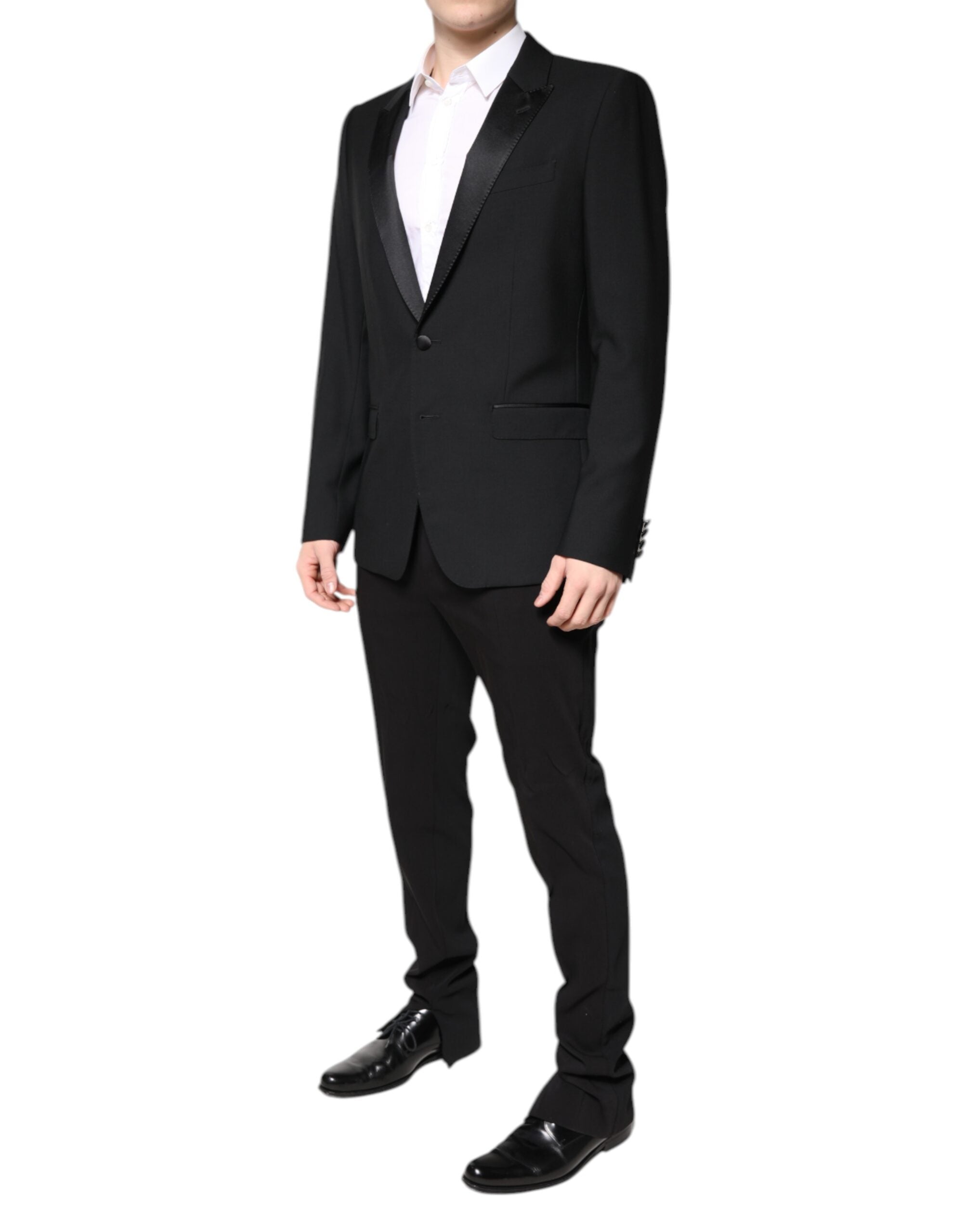 Dolce & Gabbana Black Wool Single Breasted Blazer Men's Jacket