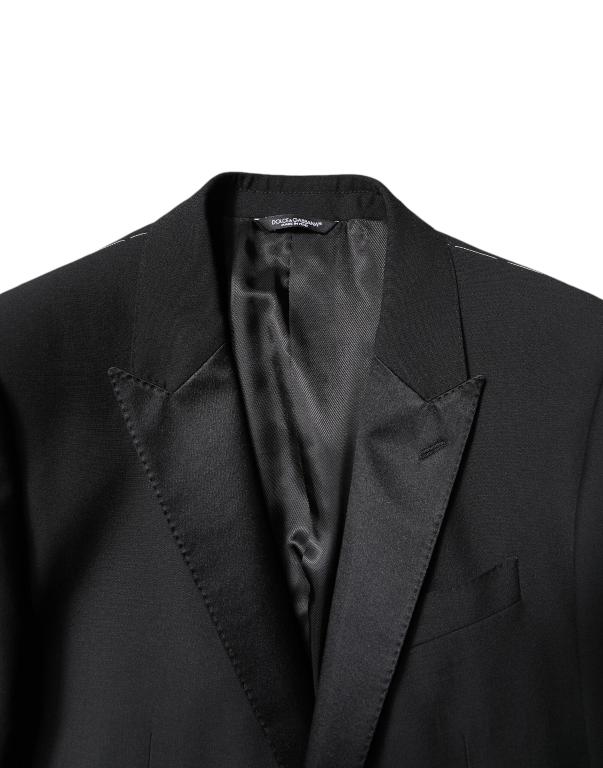 Dolce & Gabbana Black Wool Single Breasted Blazer Men's Jacket