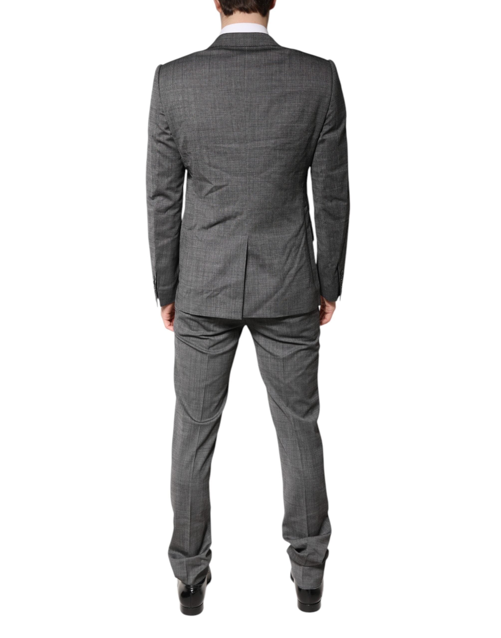Dolce & Gabbana Gray Wool Single Breasted 2 Piece Men's Suit (Pre-Owned)