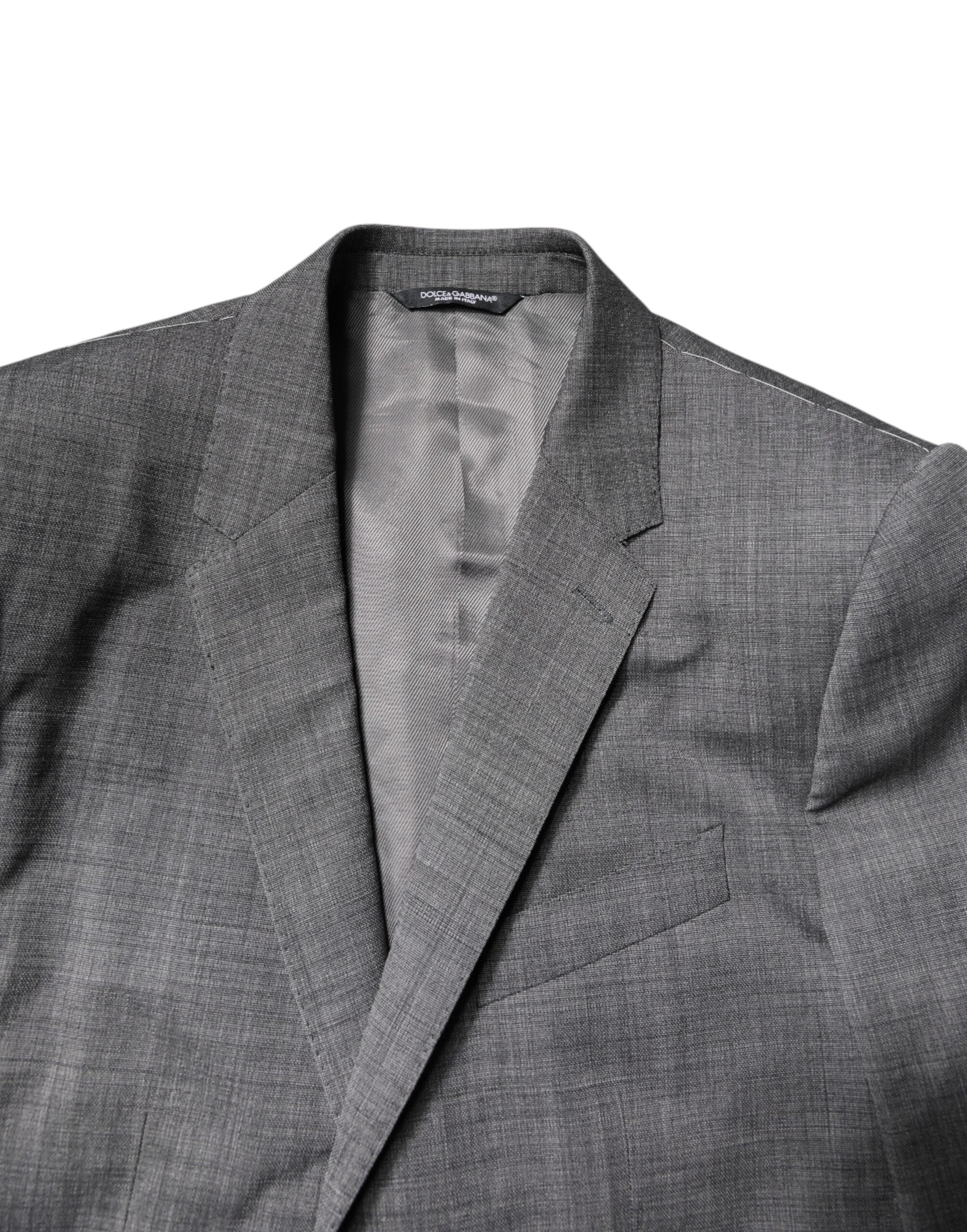 Dolce & Gabbana Gray Wool Single Breasted 2 Piece Men's Suit (Pre-Owned)