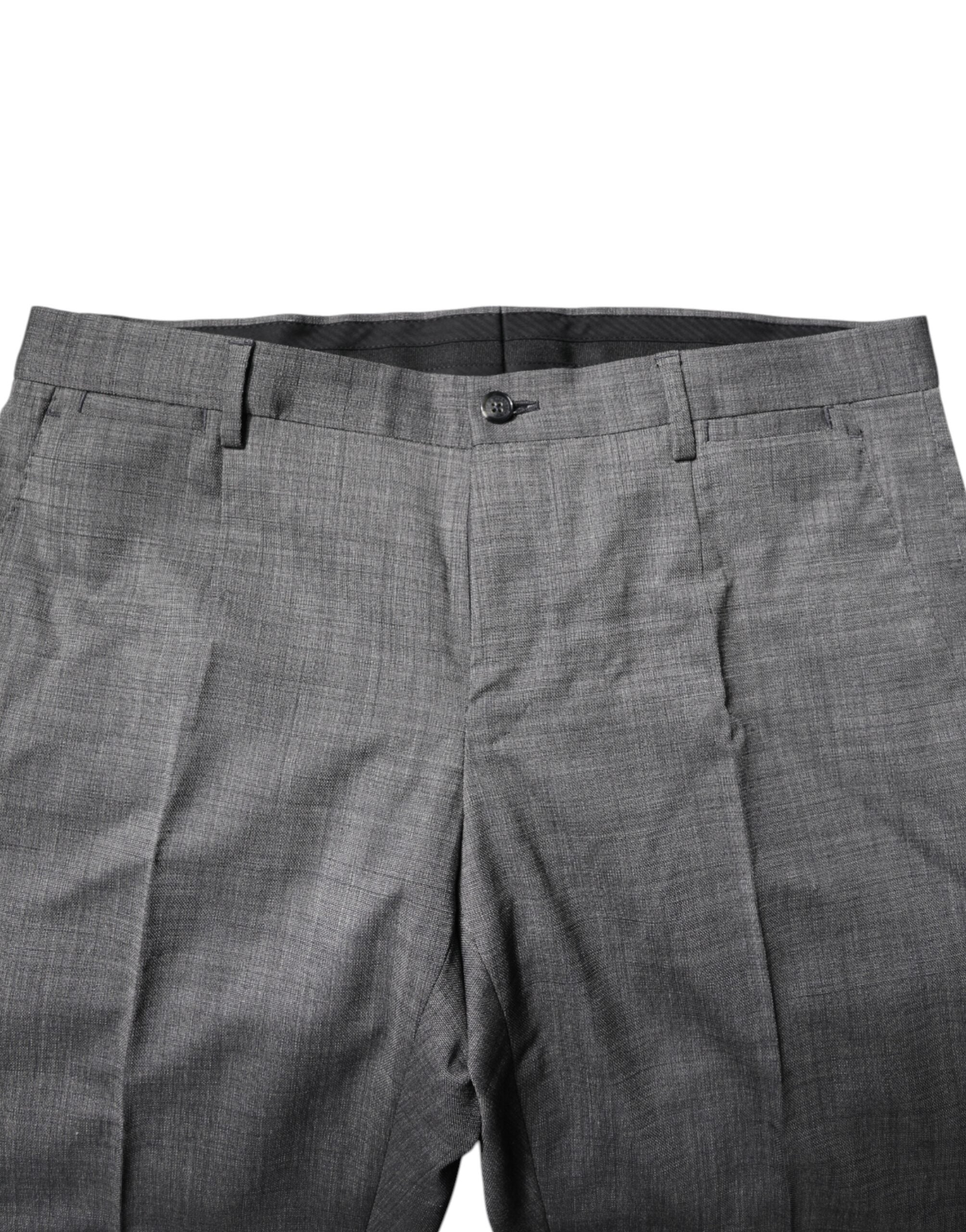 Dolce & Gabbana Gray Wool Single Breasted 2 Piece Men's Suit (Pre-Owned)