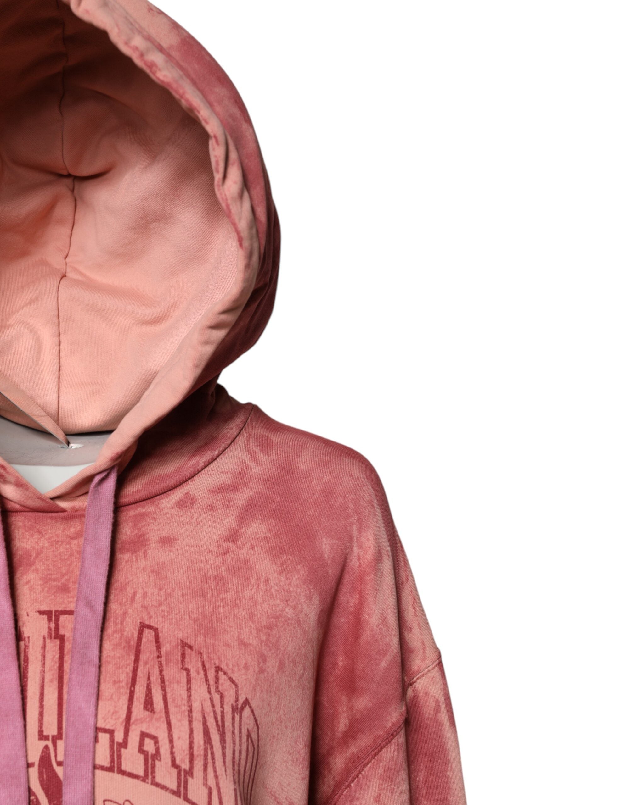 Dolce & Gabbana Pink Wash DG MILANO Hooded Pullover Women's Sweater (Pre-Owned)