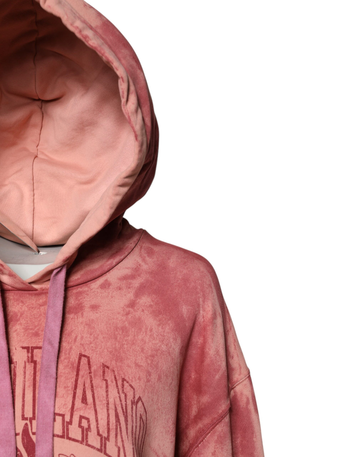 Dolce & Gabbana Pink Wash DG MILANO Hooded Pullover Women's Sweater (Pre-Owned)