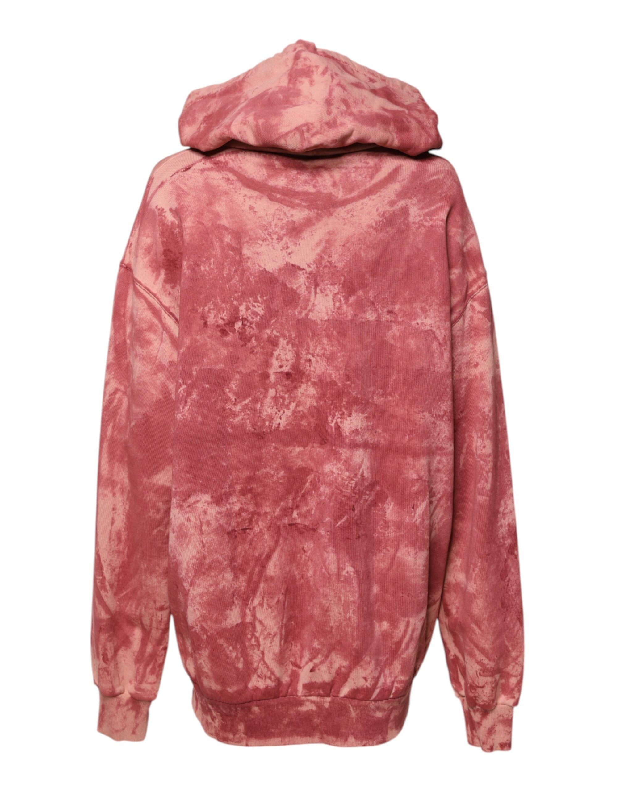 Dolce & Gabbana Pink Wash DG MILANO Hooded Pullover Women's Sweater (Pre-Owned)