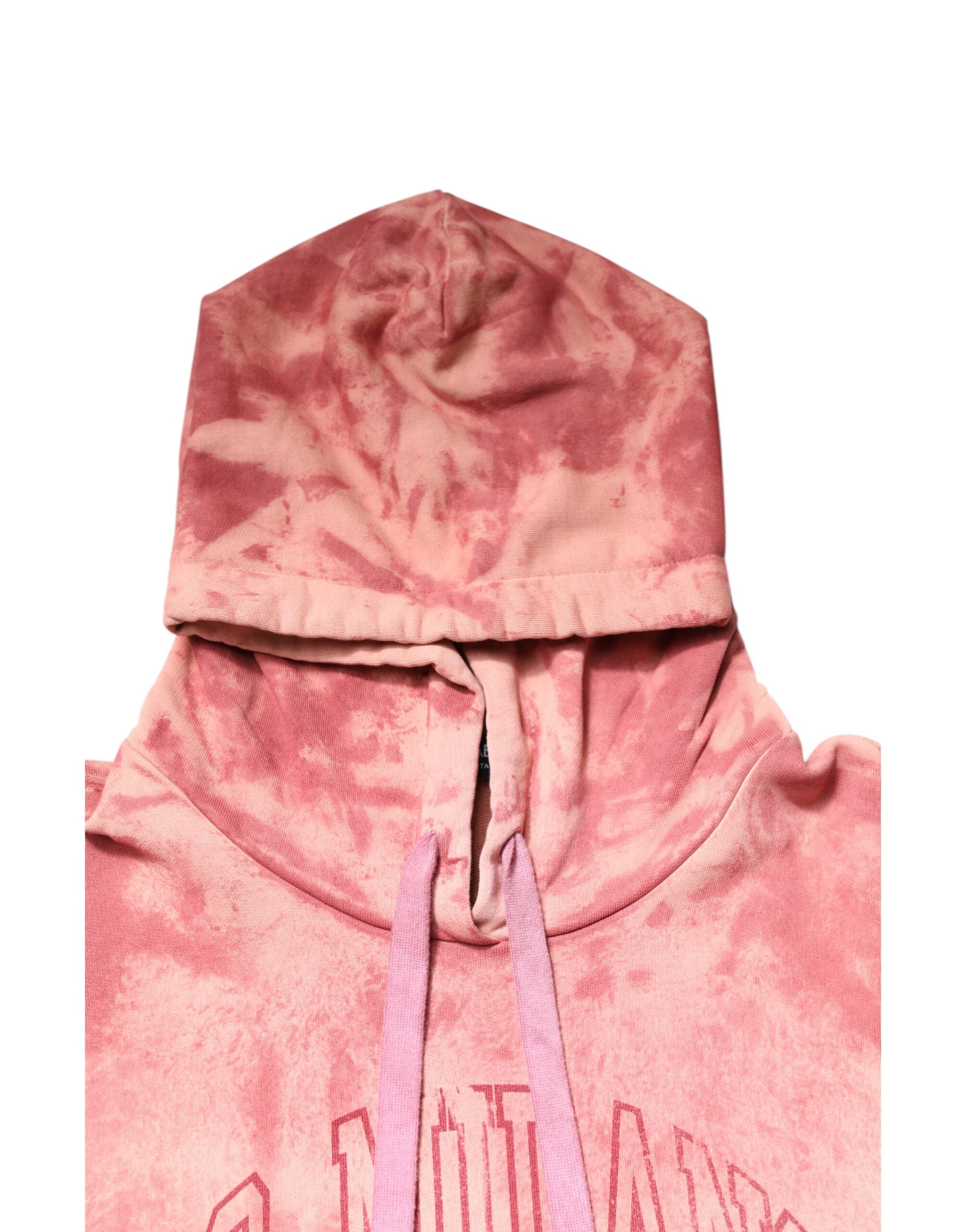 Dolce & Gabbana Pink Wash DG MILANO Hooded Pullover Women's Sweater (Pre-Owned)