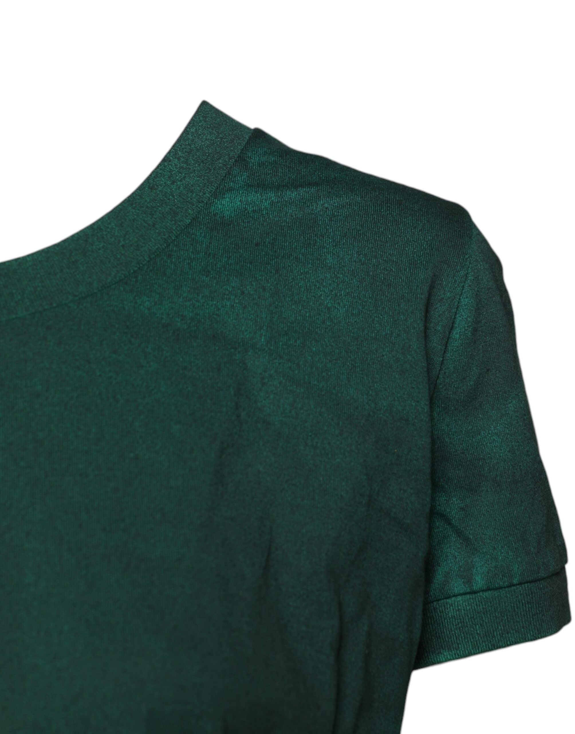 Dolce & Gabbana Green Cotton Round Neck Short Sleeves Women's T-shirt (Pre-Owned)