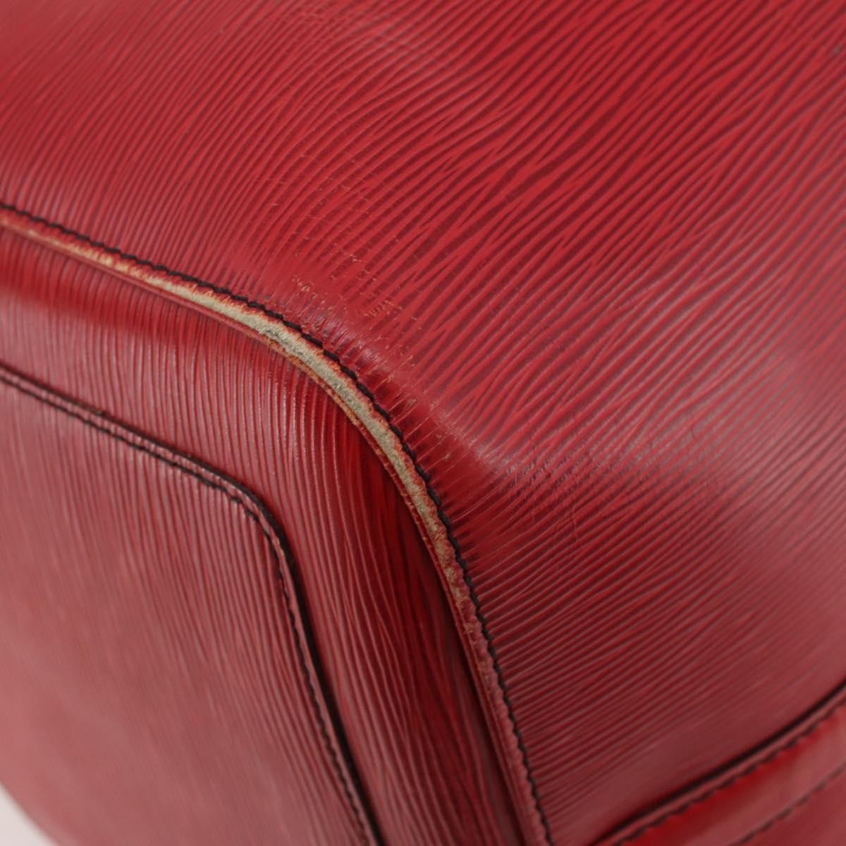 Louis Vuitton Keepall Epi Leather Red Leather Travel Bag Bag (Pre-Owned)
