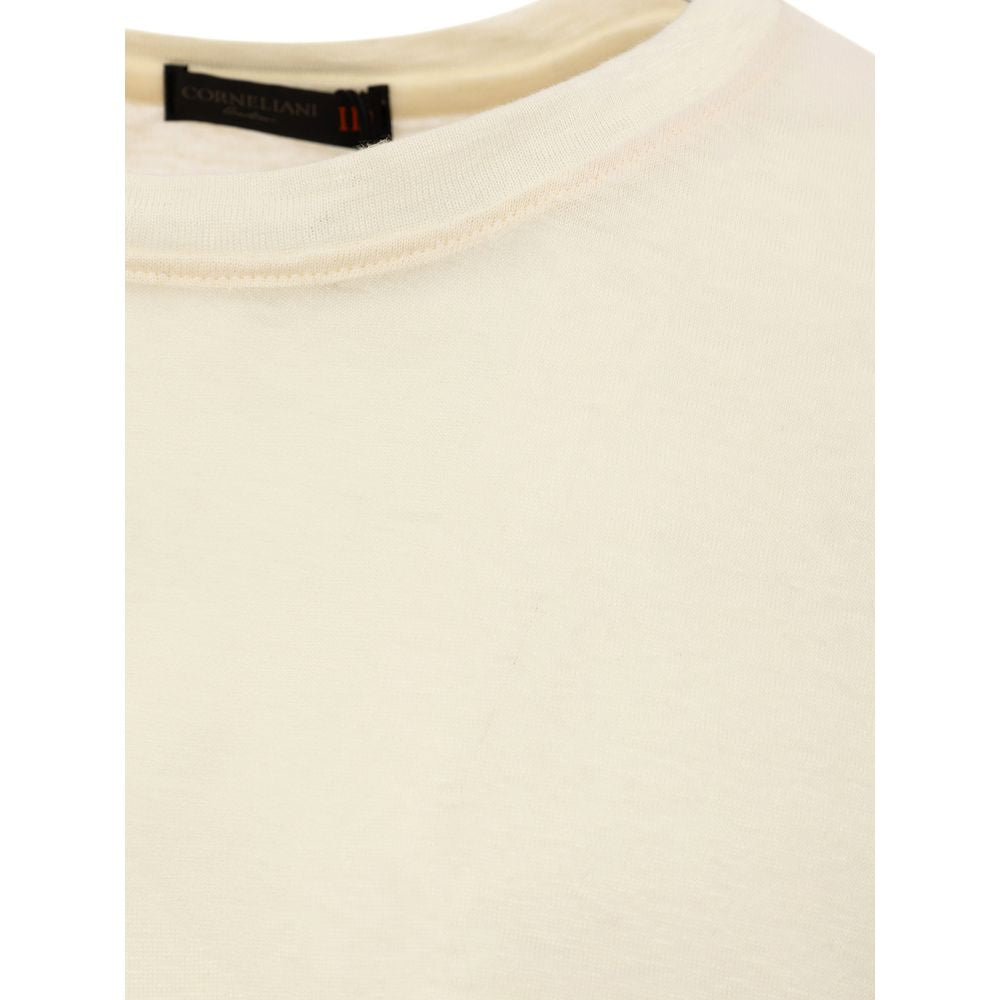 Corneliani Yellow Linen Men's T-Shirt