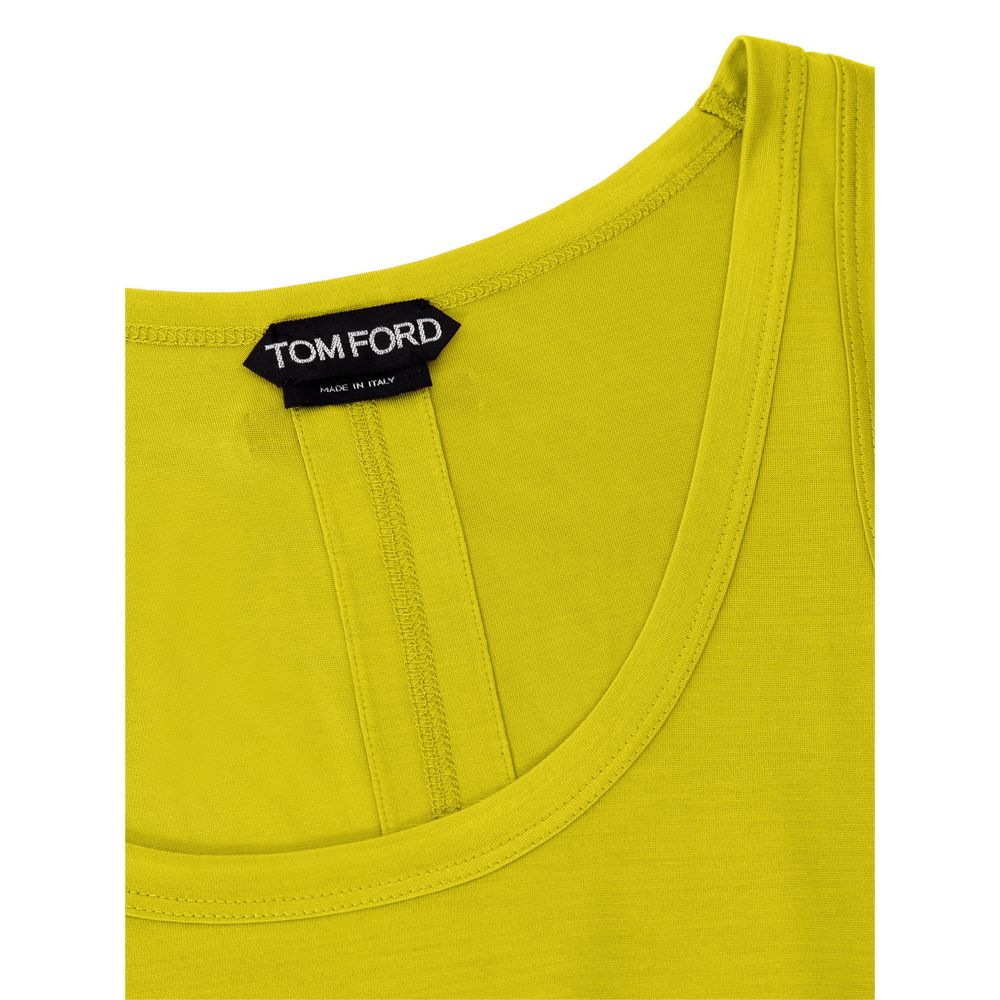 Tom Ford Yellow Silk Tank Women's Top
