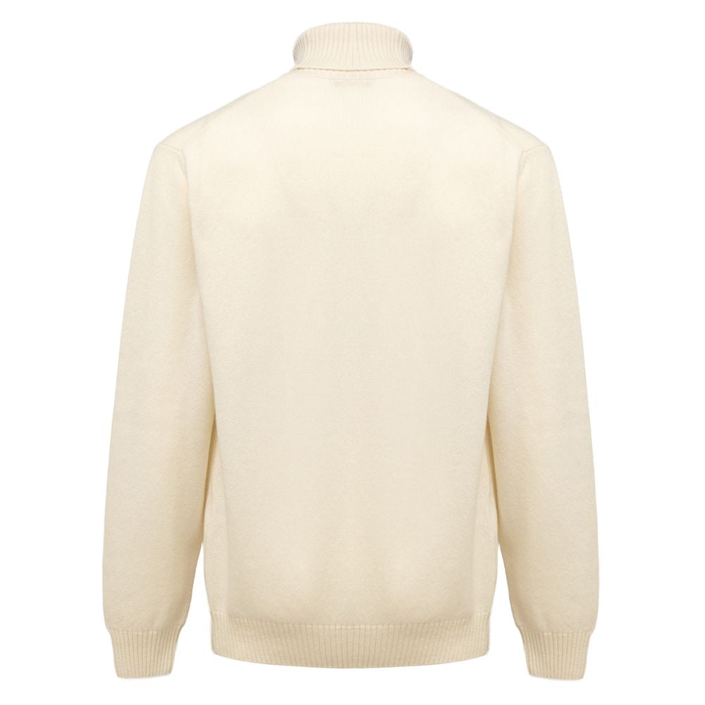 Cruciani White Cashmere Men's Turtleneck