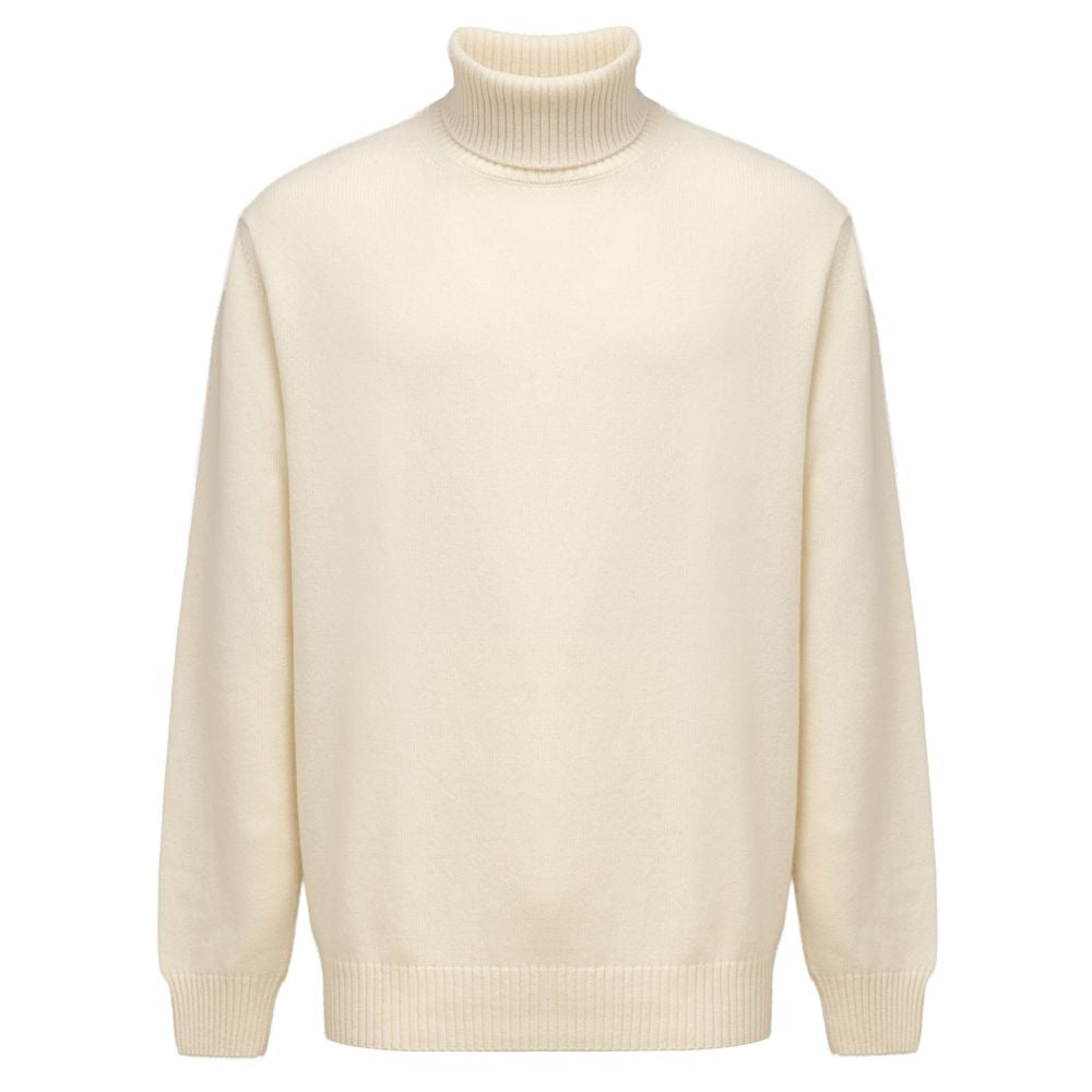 Cruciani White Cashmere Men's Turtleneck