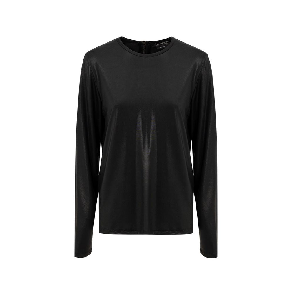 Tom Ford Black Viscose Long Sleeve Women's T-Shirt