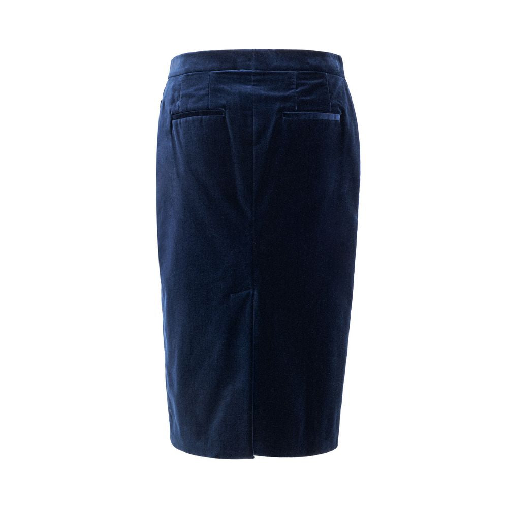 Tom Ford Blue Cotton Midi Women's Skirt