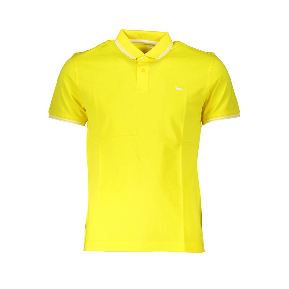 Harmont & Blaine Elegant Yellow Cotton Polo with Contrast Men's Details