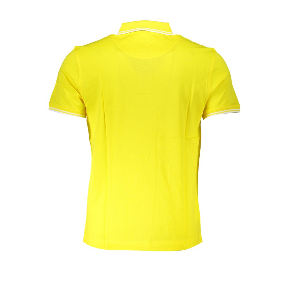 Harmont & Blaine Elegant Yellow Cotton Polo with Contrast Men's Details