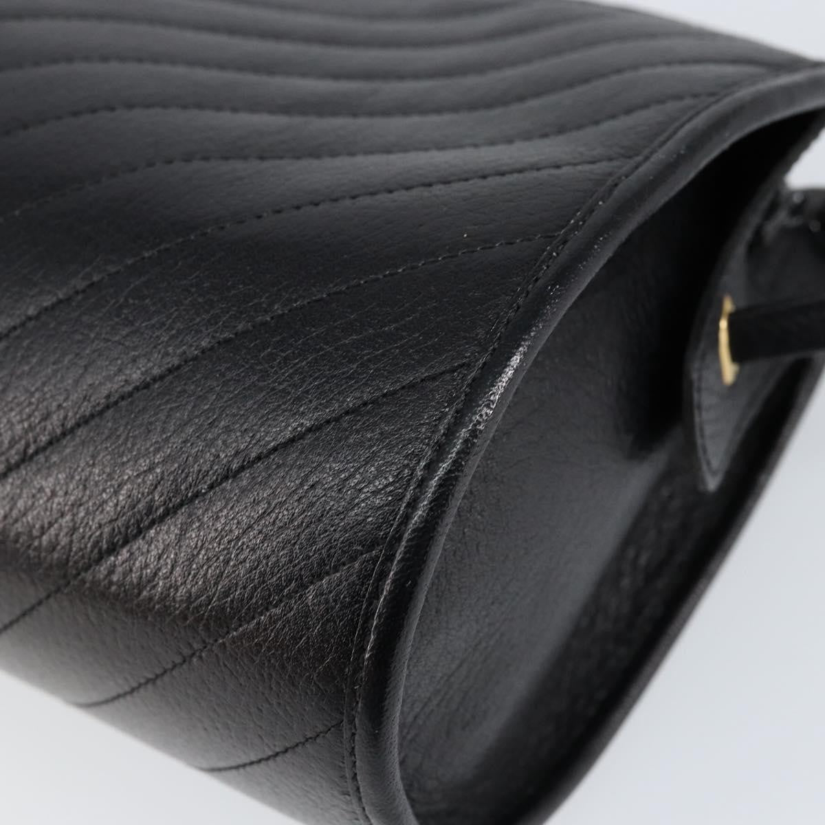 Christian Dior Vintage Leather Black Leather Shoulder Bag Bag (Pre-Owned)