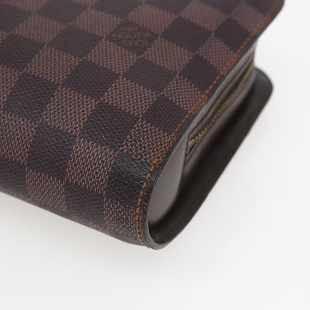 Louis Vuitton Pochette Saint Louis Damier Ebene Brown Canvas Clutche & Pouche Bag (Pre-Owned)