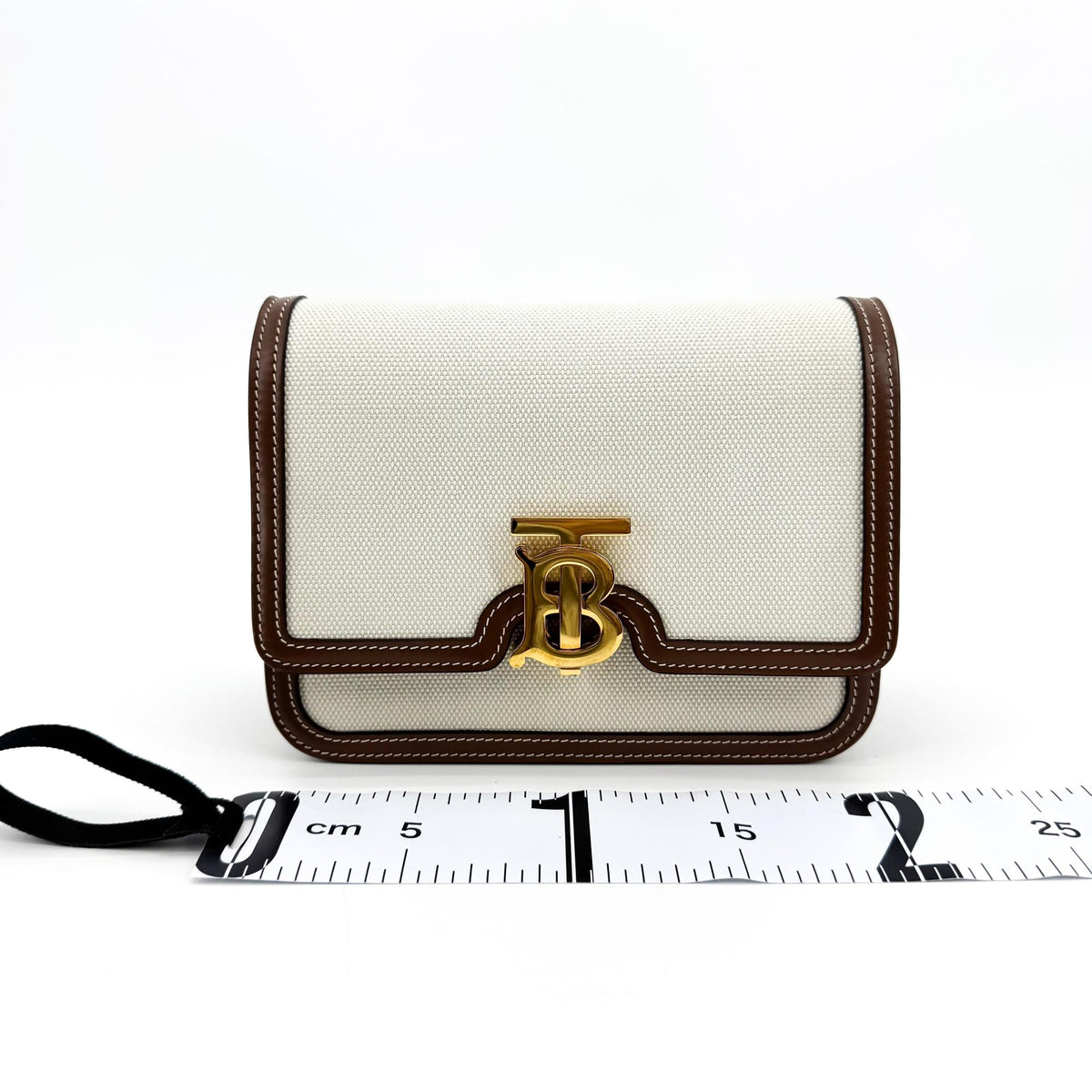 Burberry Tb Crossbody Bag Canvas And Leather Brown Canvas Crossbody Bag Bag (Pre-Owned)