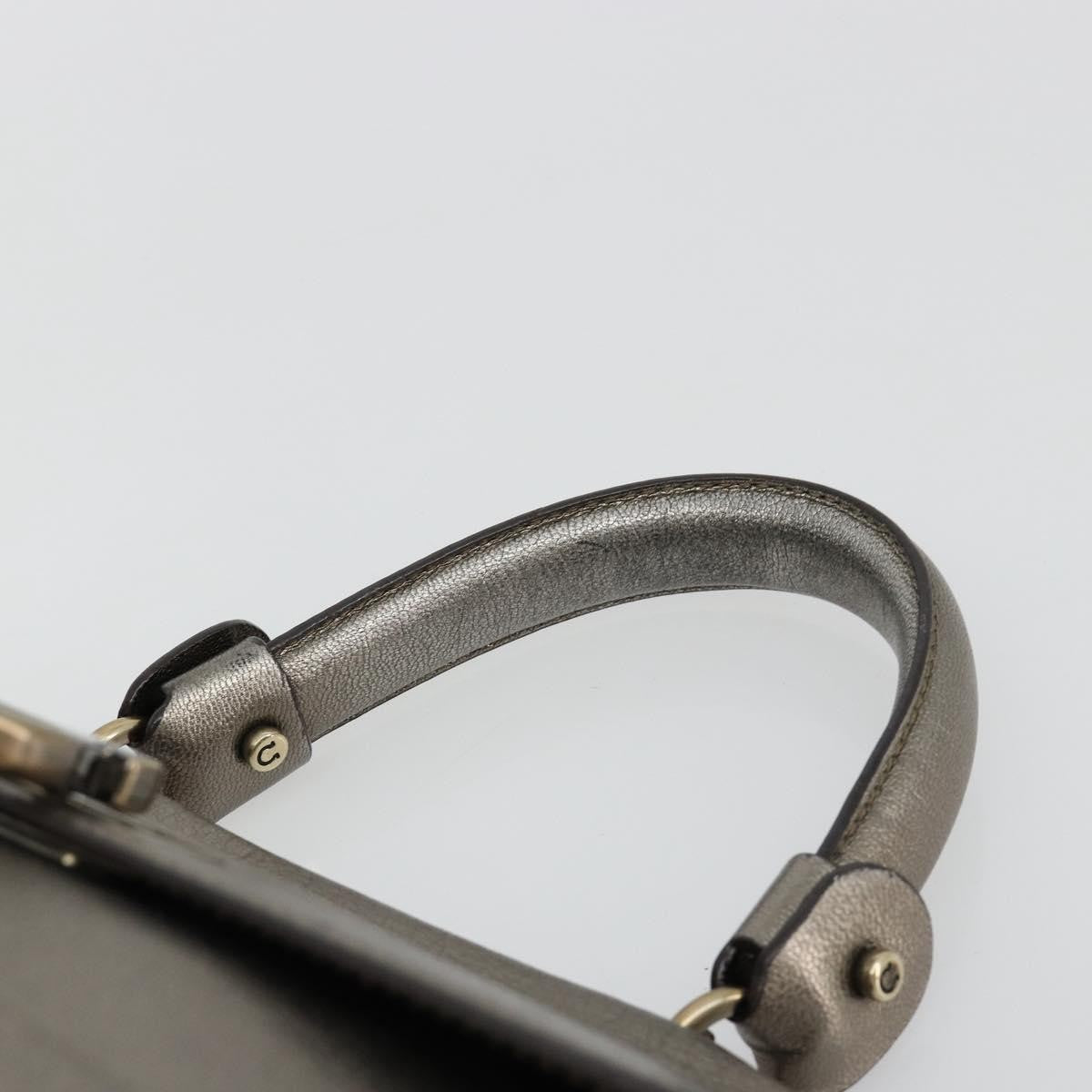 Salvatore Ferragamo Sofia Satchel Leather Silver Leather Handbag (Pre-Owned)