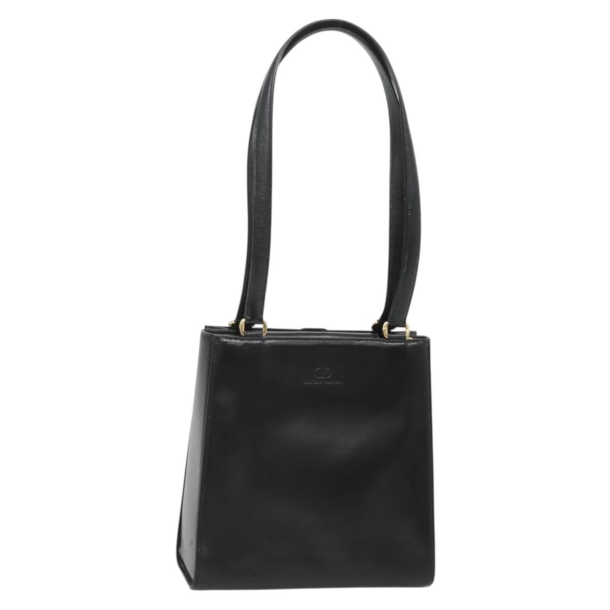 Valentino Garavani Vintage Leather Black Leather Shoulder Bag Bag (Pre-Owned)