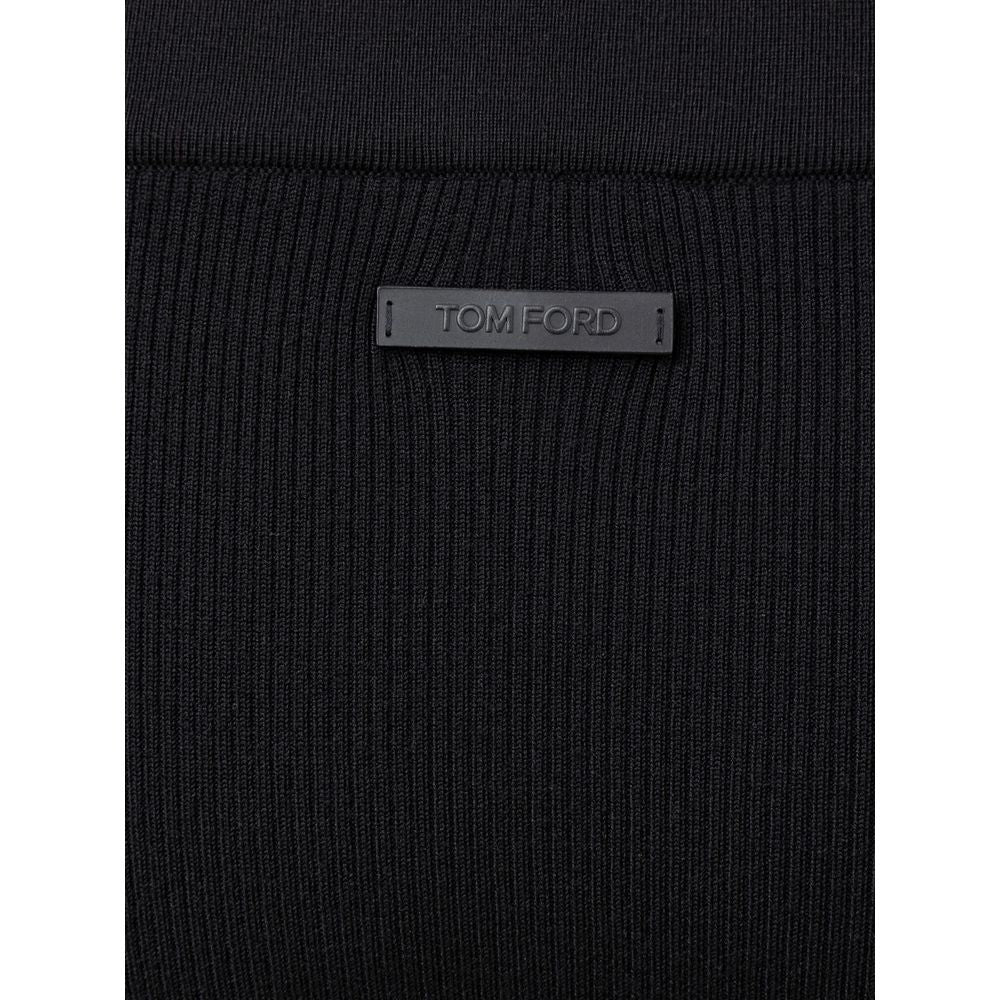 Tom Ford Black Cashmere Midi Women's Skirt