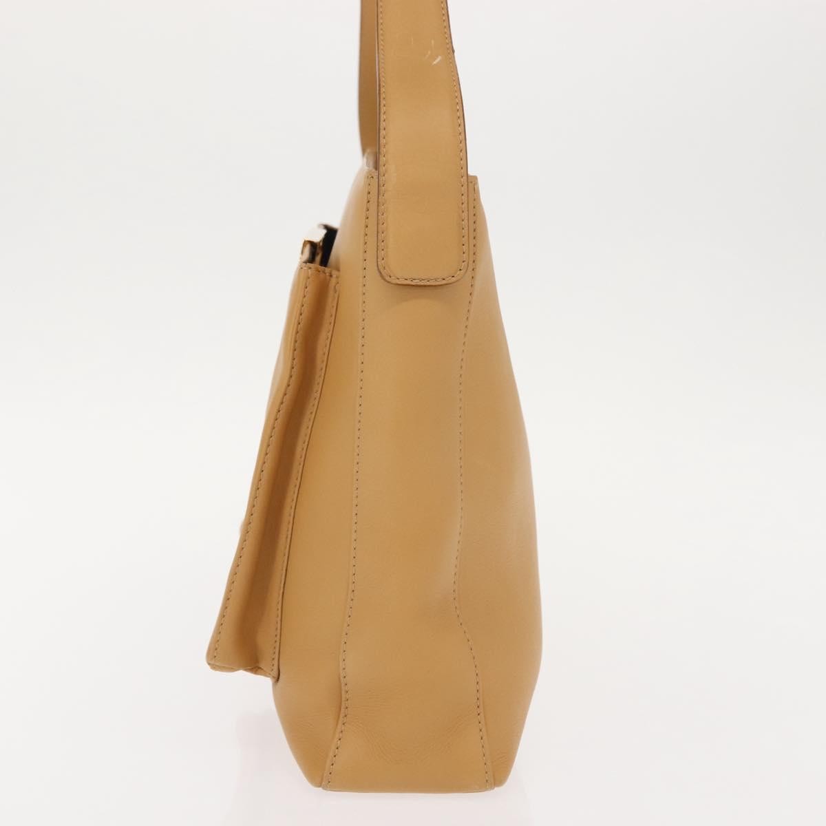 Salvatore Ferragamo Vintage Leather Beige Leather Bag (Pre-Owned)