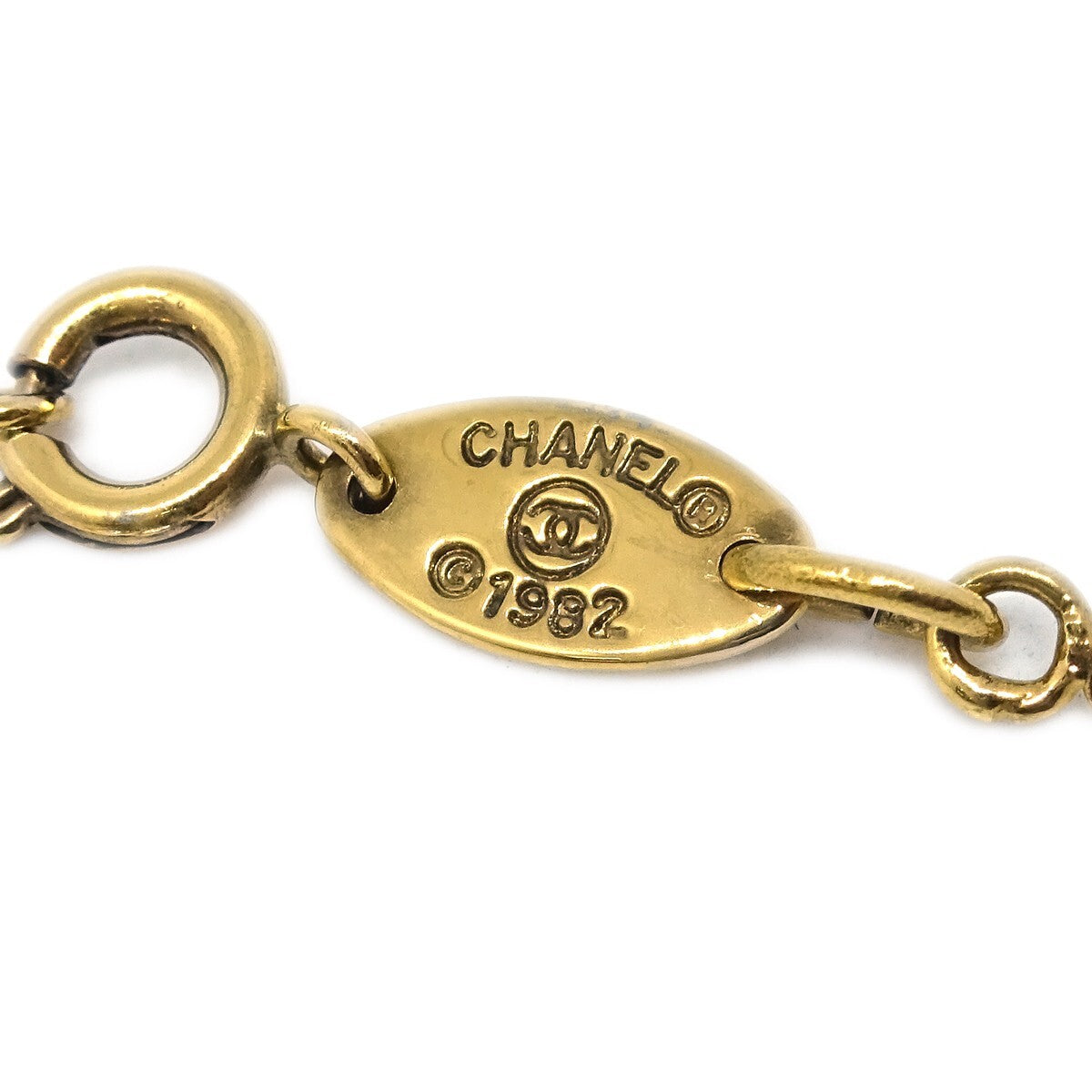 Chanel Cc Pendant Metal Gold Gold_Plated Necklace Jewelry (Pre-Owned)