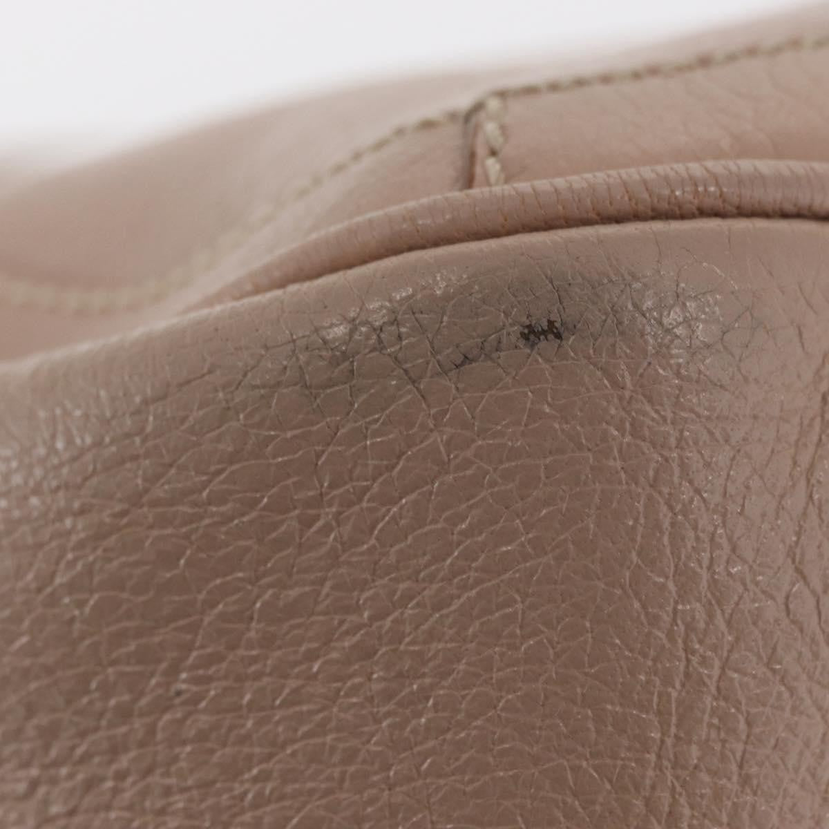 Salvatore Ferragamo Betulla Chain Tote Leather Pink Leather Handbag (Pre-Owned)