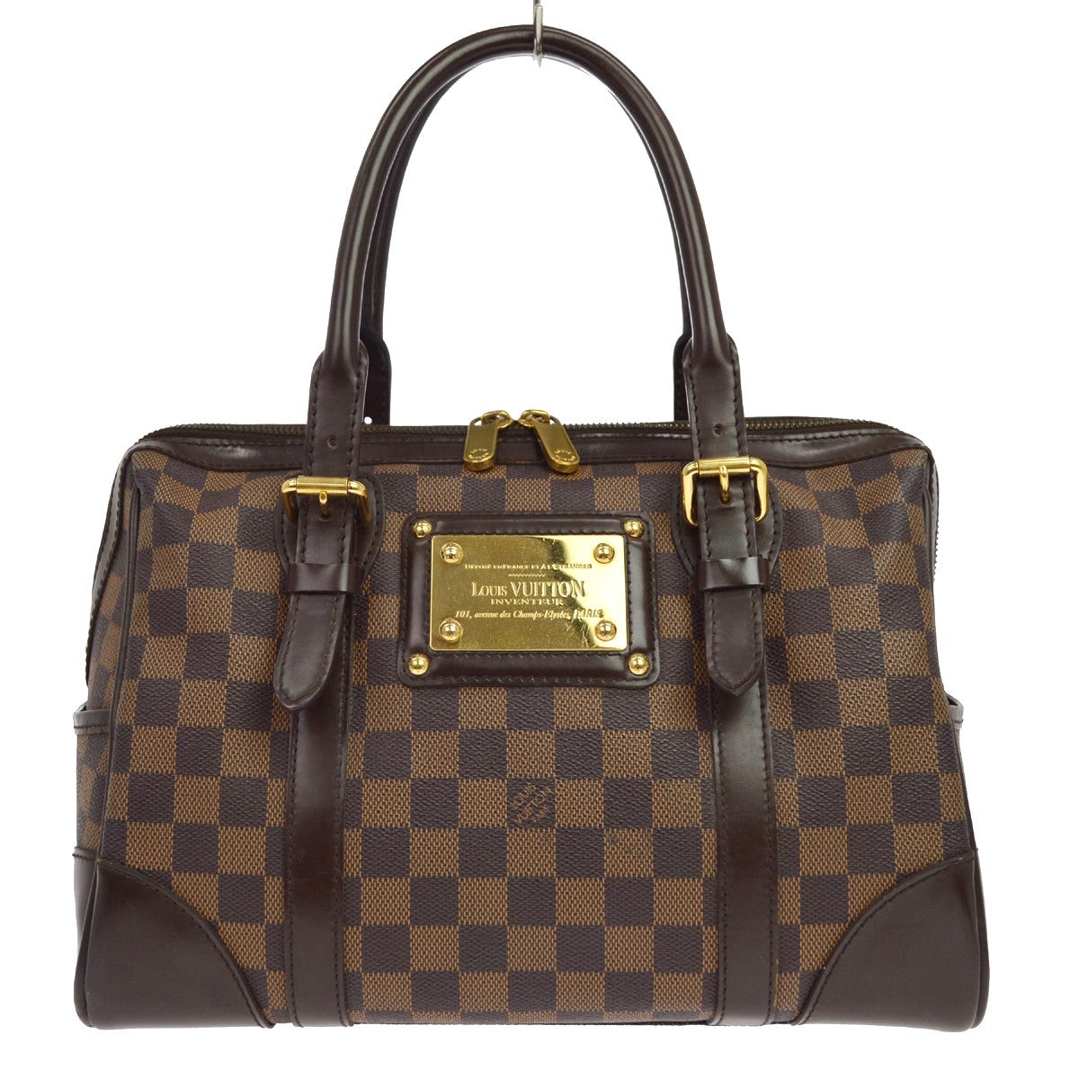 Louis Vuitton Berkeley Damier Ebene Brown Canvas Handbag (Pre-Owned)