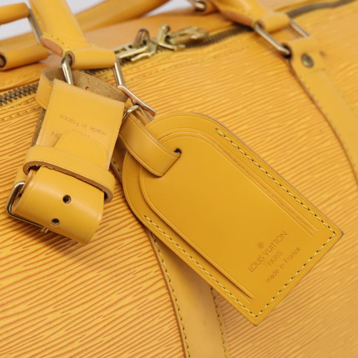 Louis Vuitton Keepall Epi Leather Yellow Leather Travel Bag Bag (Pre-Owned)