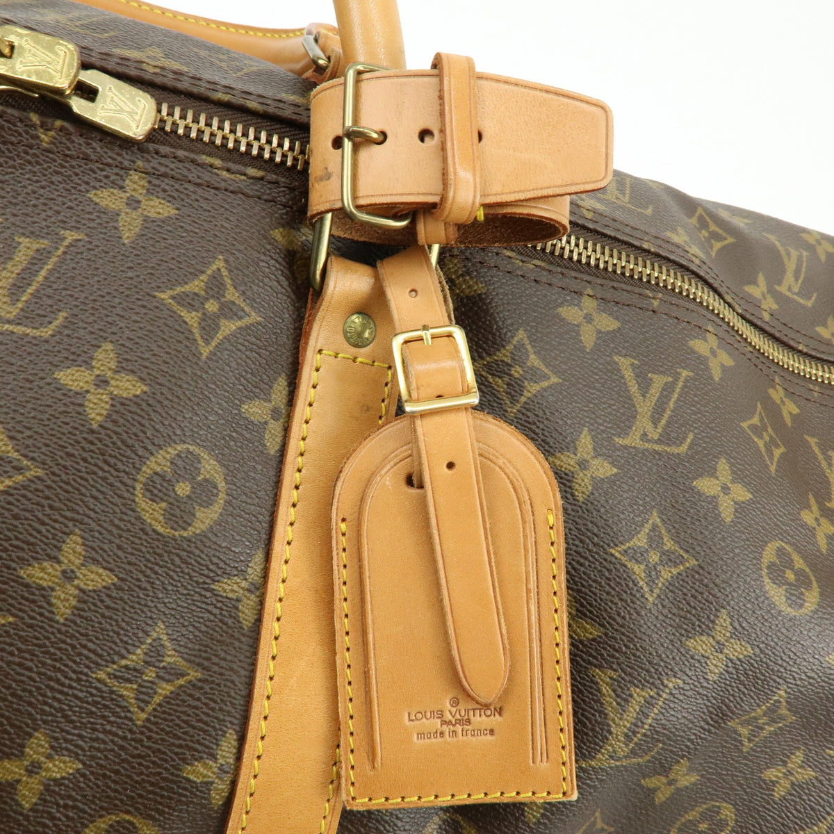 Louis Vuitton Keepall Bandouliere Monogram Canvas Brown Canvas Travel Bag Bag (Pre-Owned)