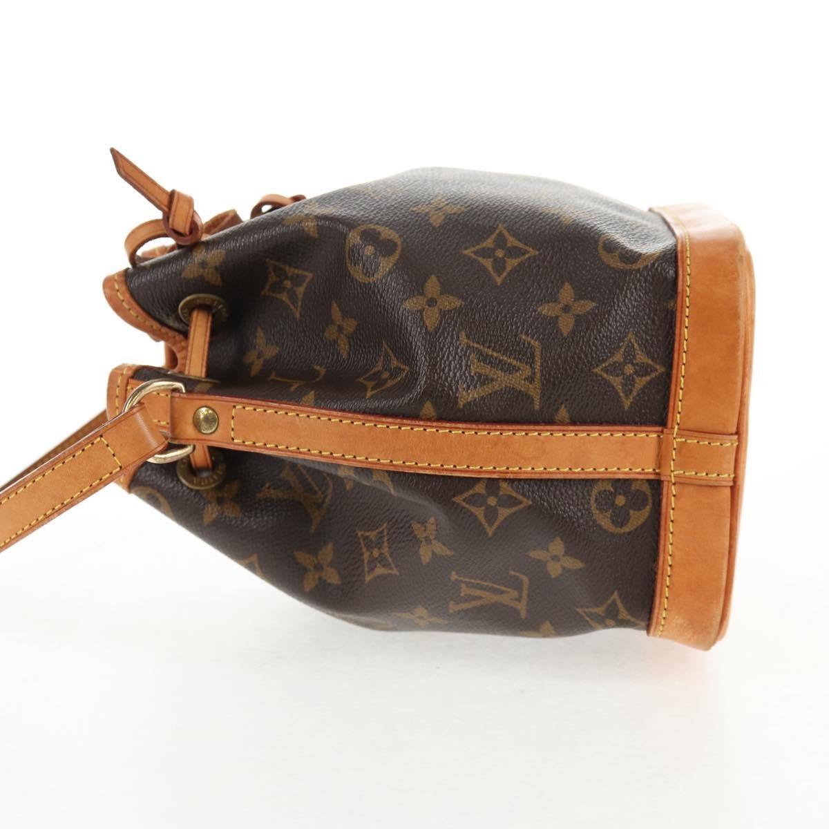 Louis Vuitton Petit Noe Nm Monogram Canvas Brown Canvas Handbag (Pre-Owned)