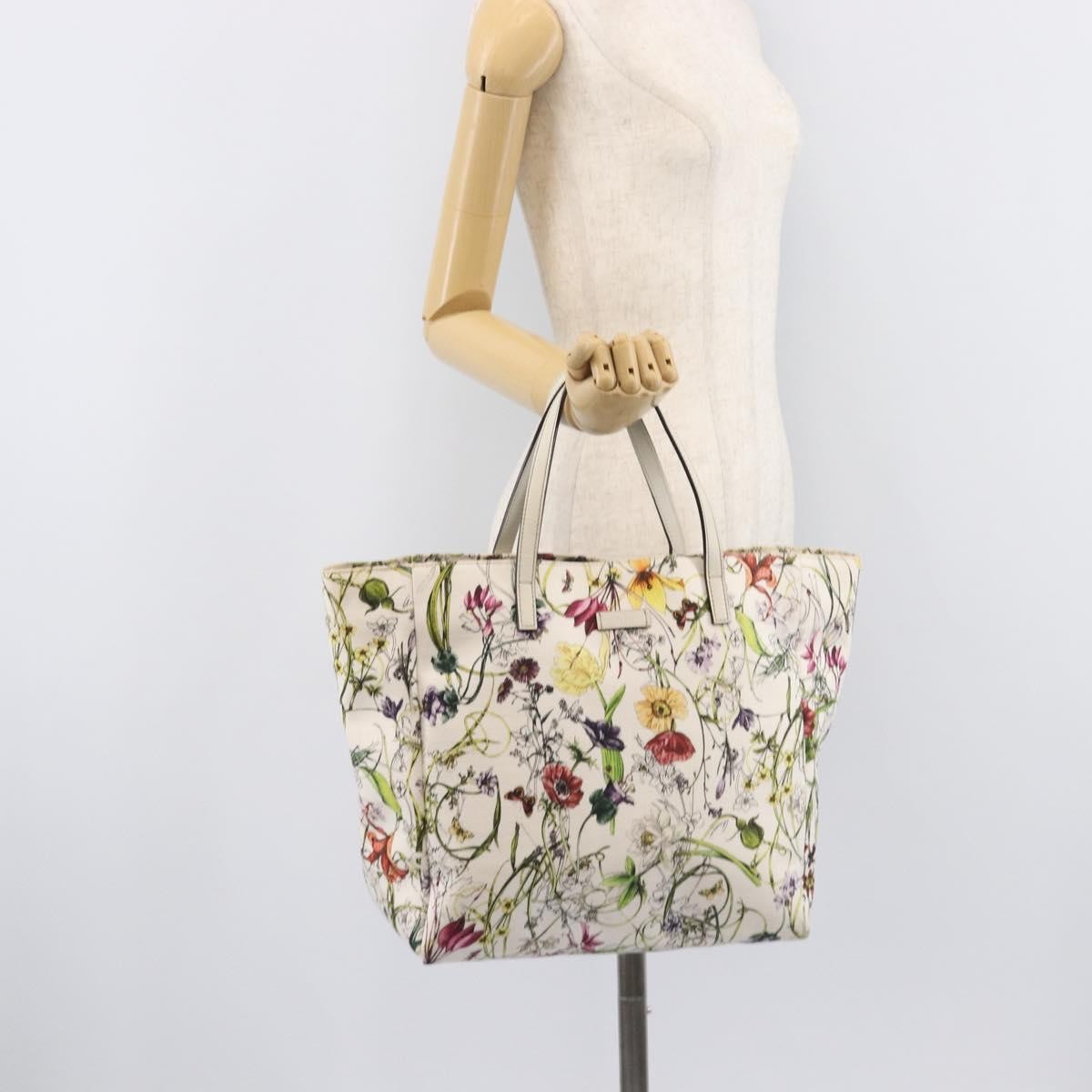 Gucci Open Flora Canvas Multicolour Canvas Tote Bag Bag (Pre-Owned)