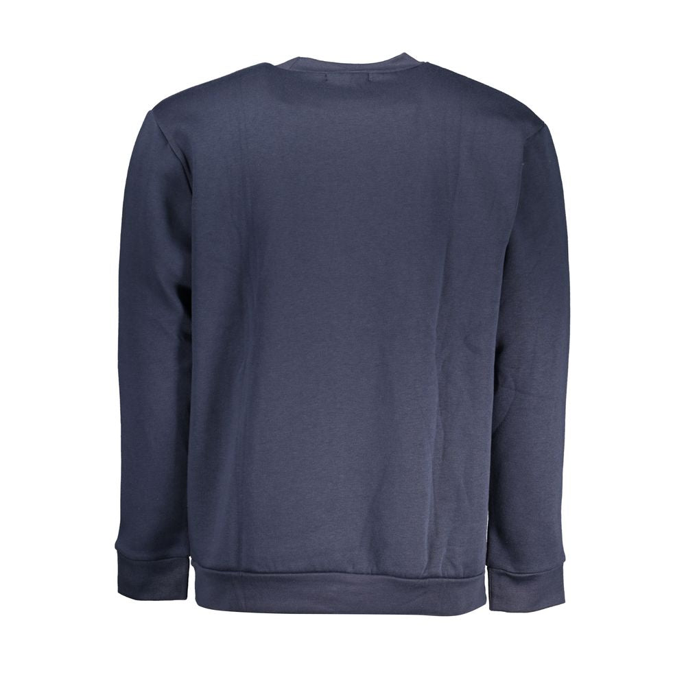 Cavalli Class Elegant Crew Neck Fleece Sweatshirt in Men's Blue