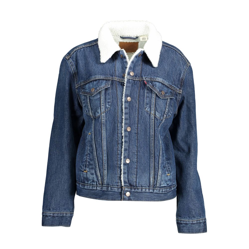 Levi's Blue Cotton Women Women's Jacket