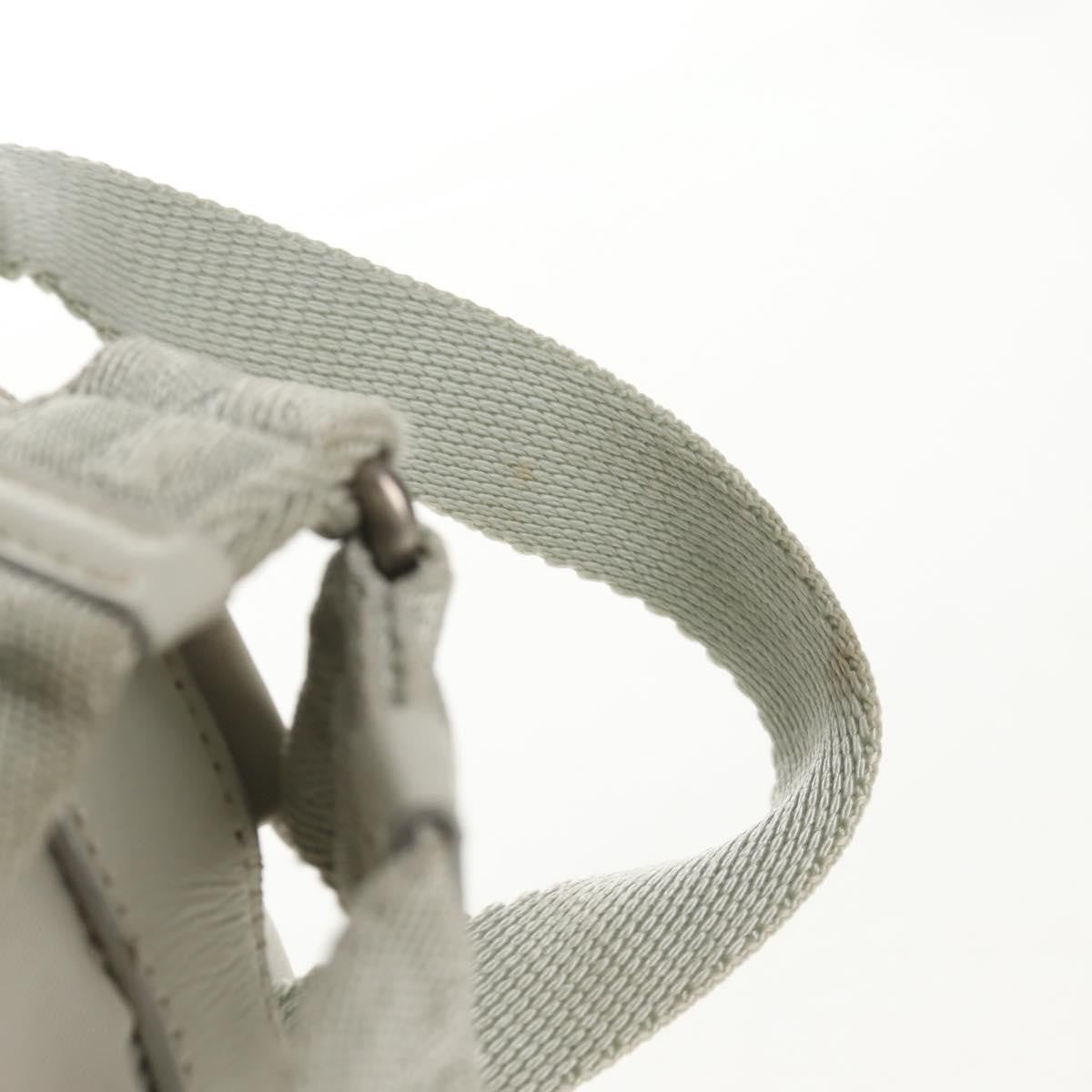 Prada Double Pocket Backpack Chain Shoulder Re-Nylon Gray Nylon Backpack Bag (Pre-Owned)