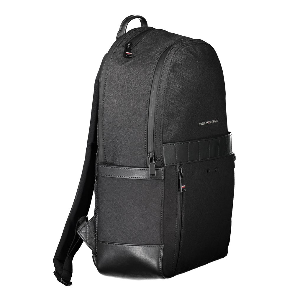 Tommy Hilfiger Black Nylon Men Men's Backpack