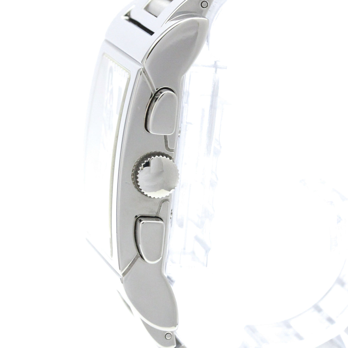 Bvlgari Bvlgari Rettangolo Chronograph Quartz Stainless Steel Watch (Pre-Owned)