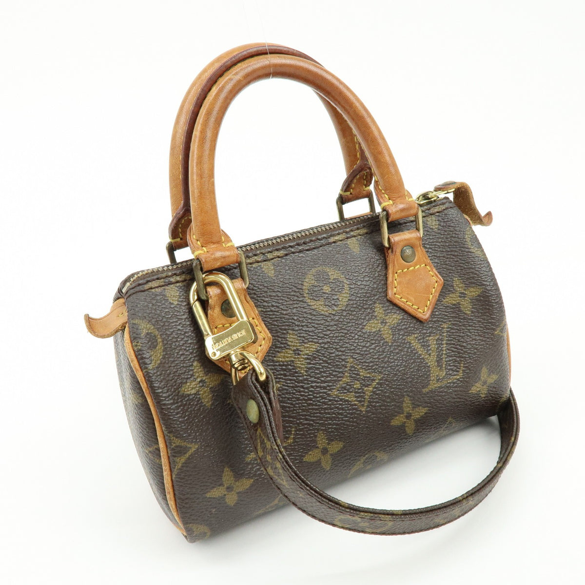 Louis Vuitton Speedy Mini Hl Monogram Canvas Brown Canvas Handbag (Pre-Owned)