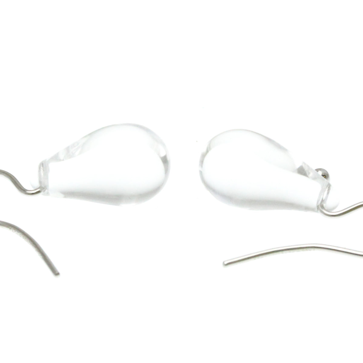 Tiffany & Co. Elsa Peretti Teardrop Platinum With Crystal Silver Platinum Earrings Jewelry (Pre-Owned)
